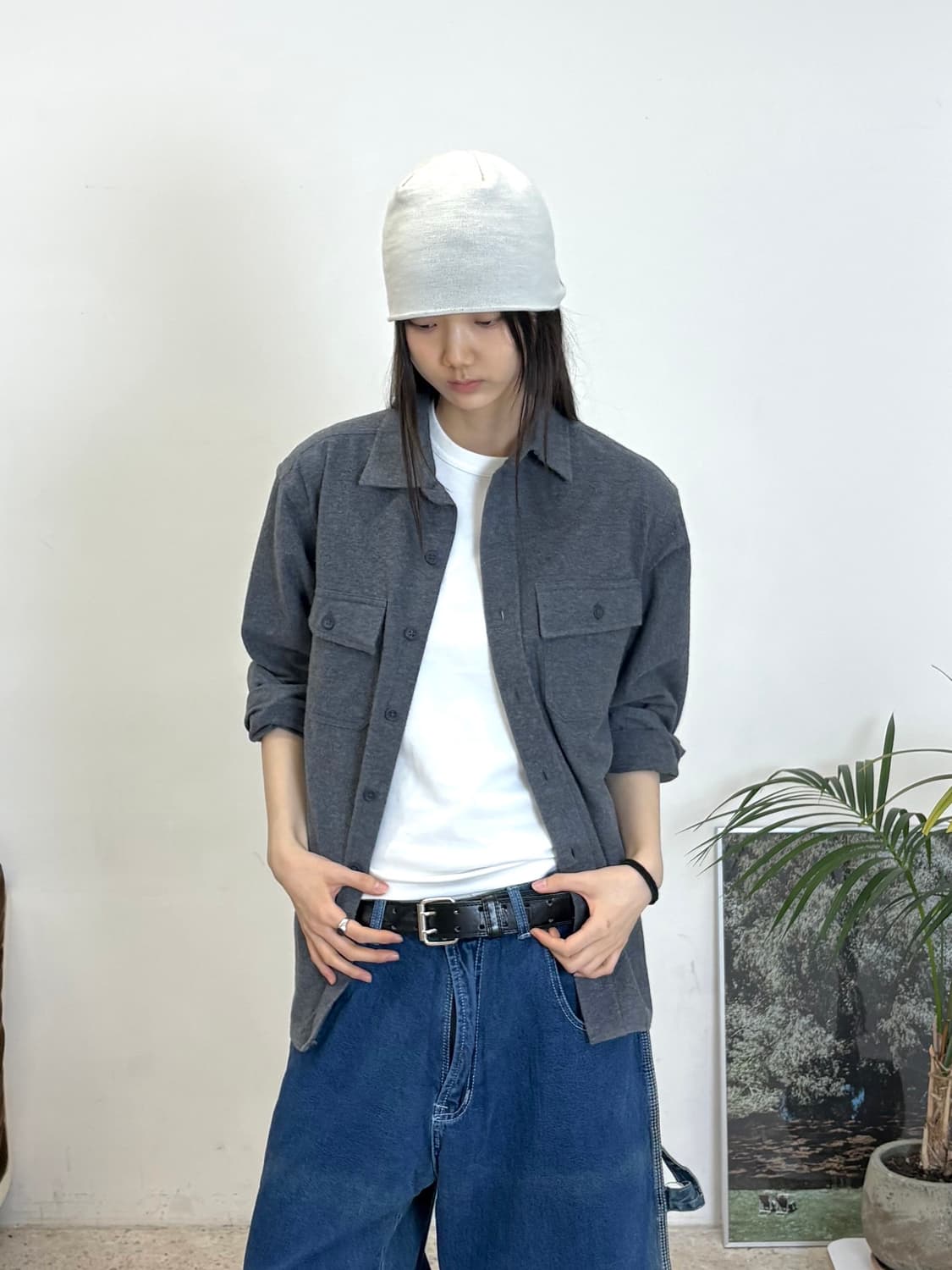 L.L.Bean 빈티지 코튼 워크 셔츠 상품이미지1