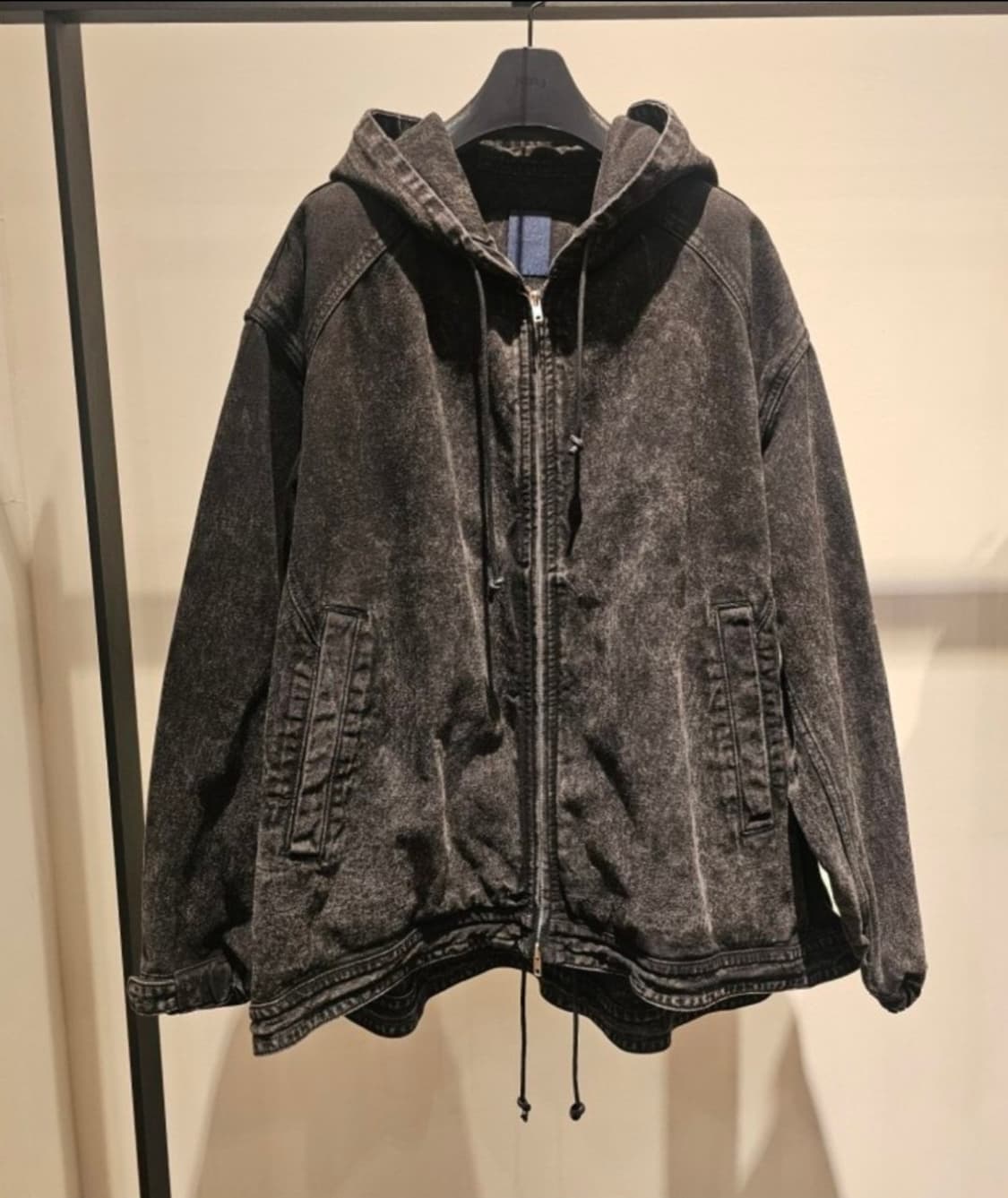 준지 24FW 흑청 데님 후드집업 L 상품이미지1
