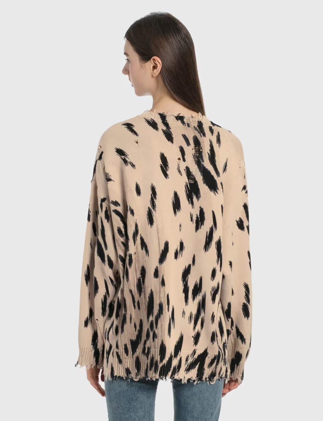 R13 레오파드 디스트로이드 니트 스웨터 상품이미지2