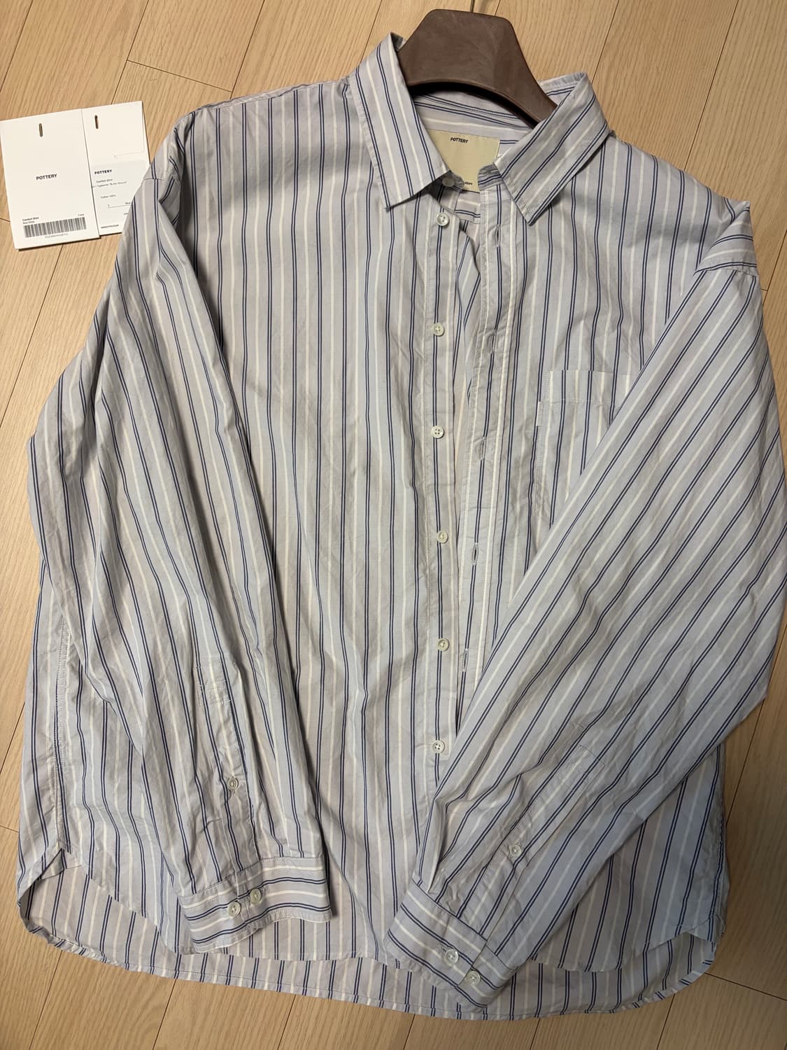 [3] 포터리 컴포트 셔츠 블루 스트라이프 상품이미지1