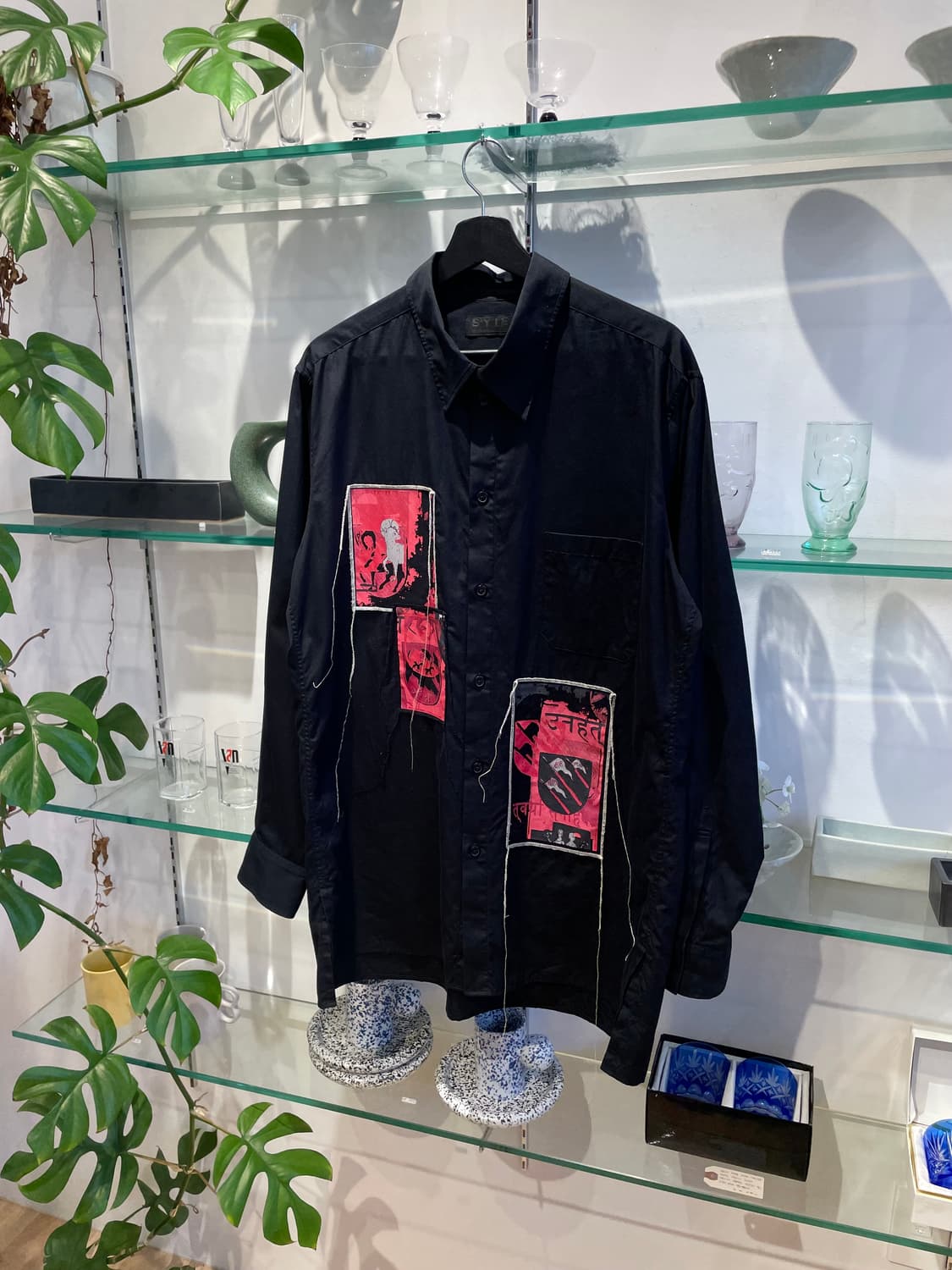 요지야마모토 S’YTE stitched patchwork shirt 상품이미지4