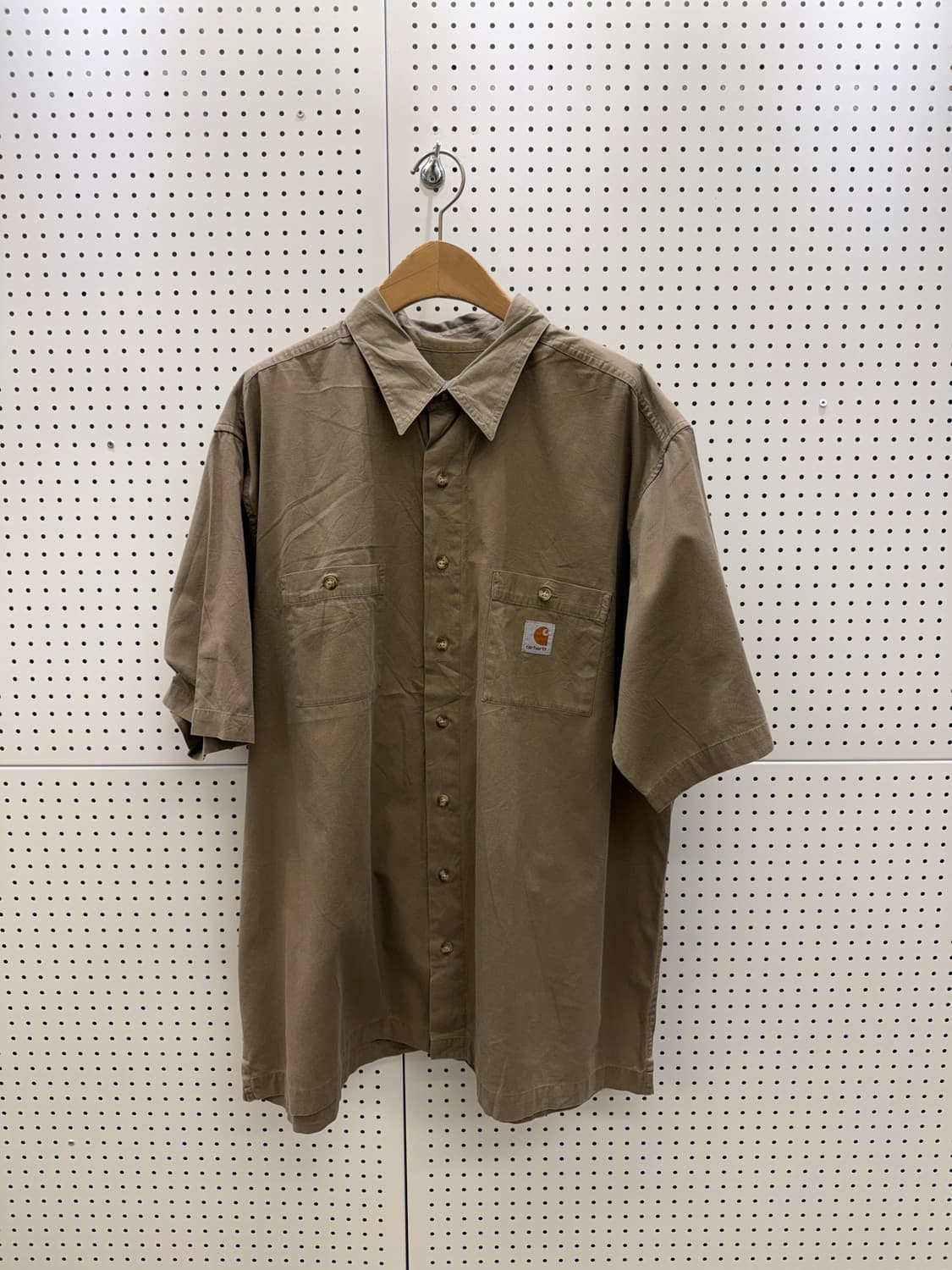 칼하트 투포켓 베이지 반팔 워크셔츠 U1238 상품이미지2