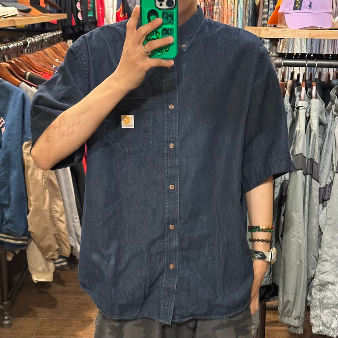 [HI] 칼하트 반팔 데님셔츠 상품이미지2