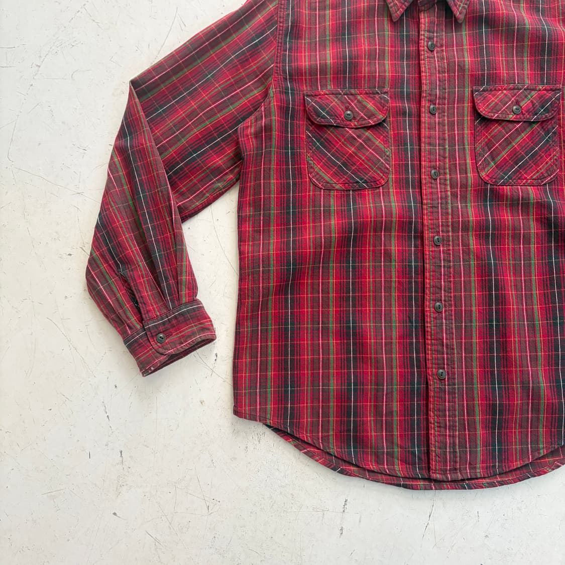 에드윈 빈티지 체크 플란넬 셔츠 L 상품이미지3