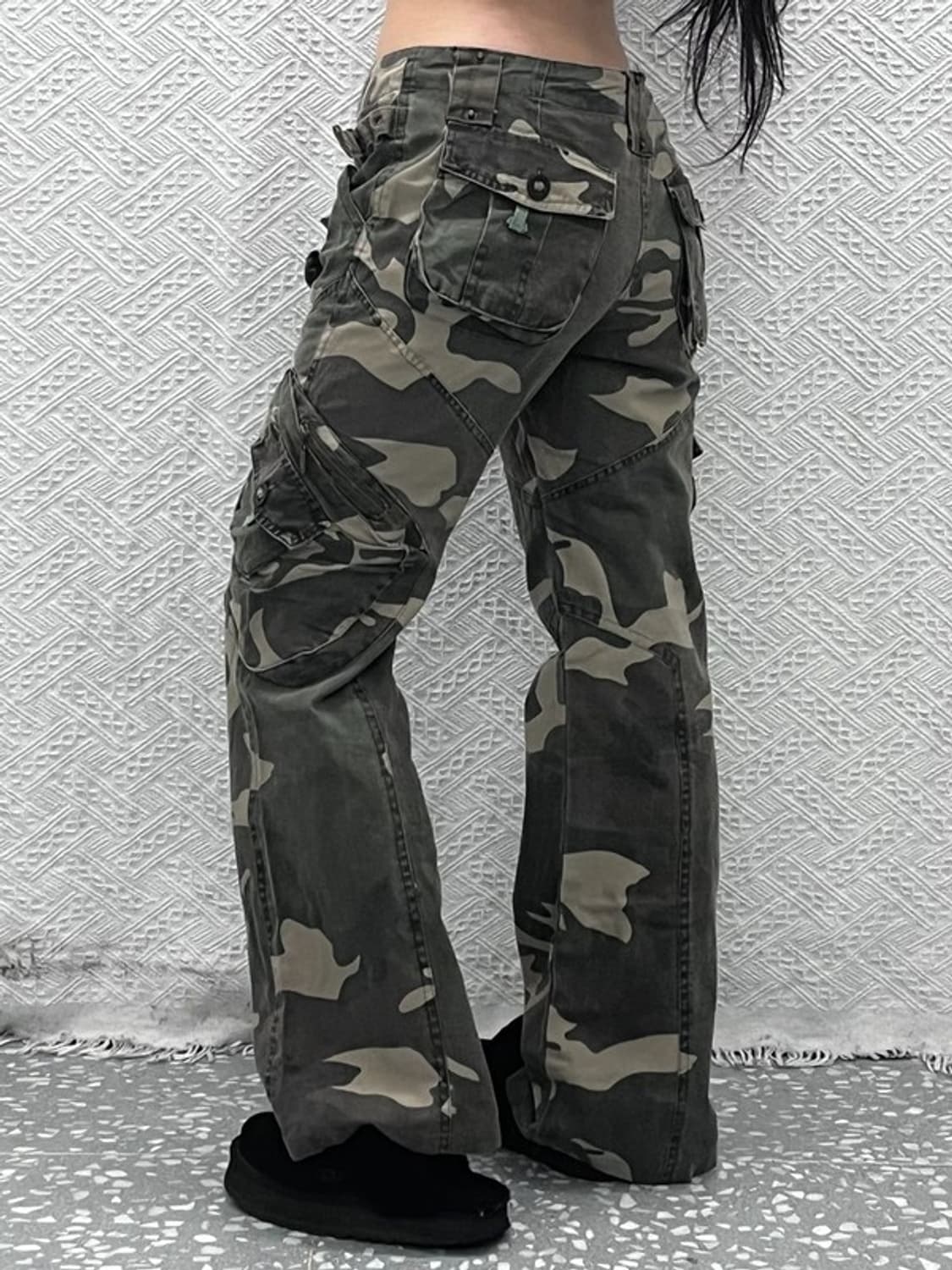 빈티지 스트릿 펑크 밀리터리 카모플라주 카고팬츠 L C10408 상품이미지2