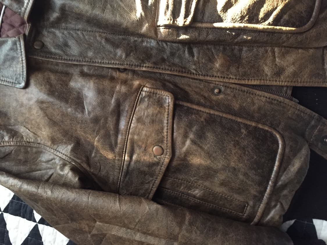 빈티지 양가죽 봄버자켓 레더자켓 브라운 상품이미지2