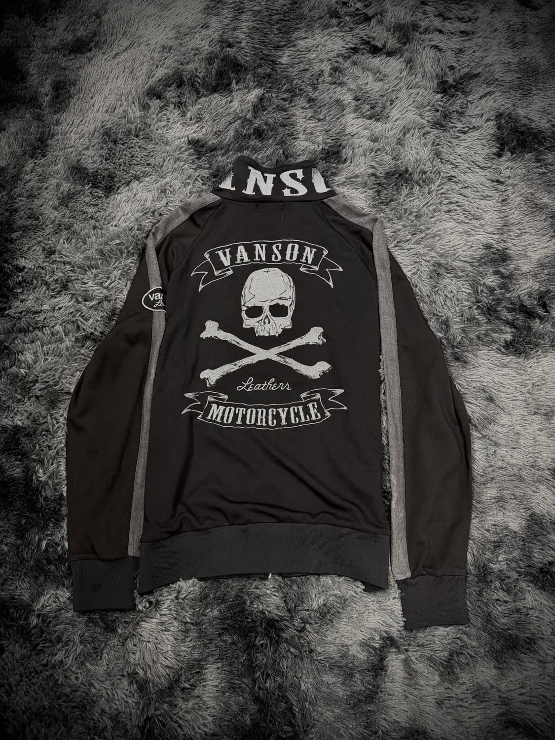 Vanson 실버 스컬 블랙 트랙져지 상품이미지1