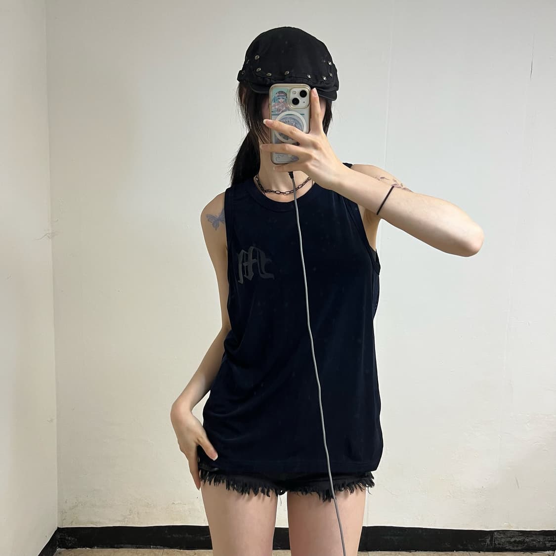 Mischief Navy Sleeveless Top 상품이미지1