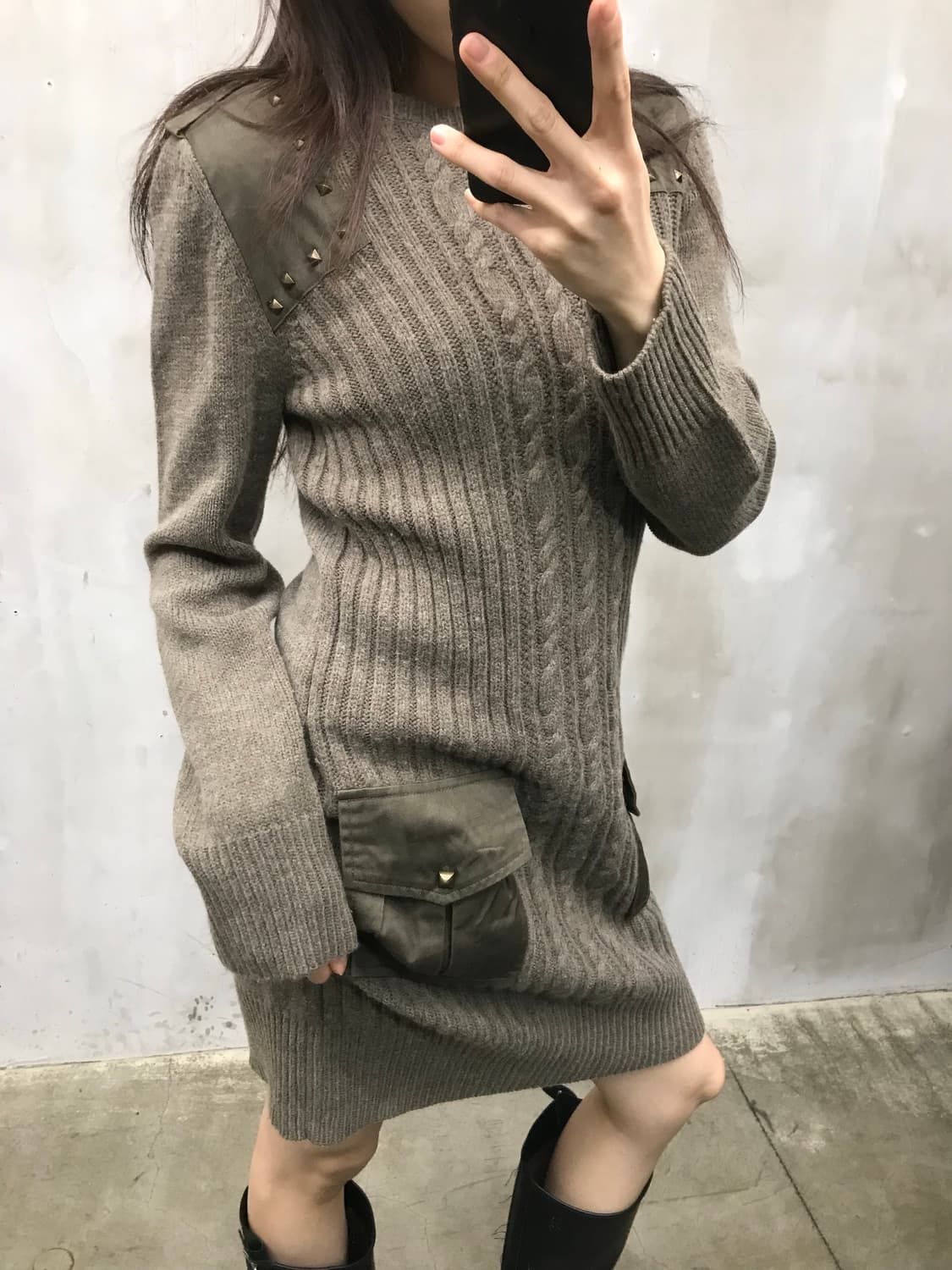 Cable Knit Utility Dress 상품이미지1