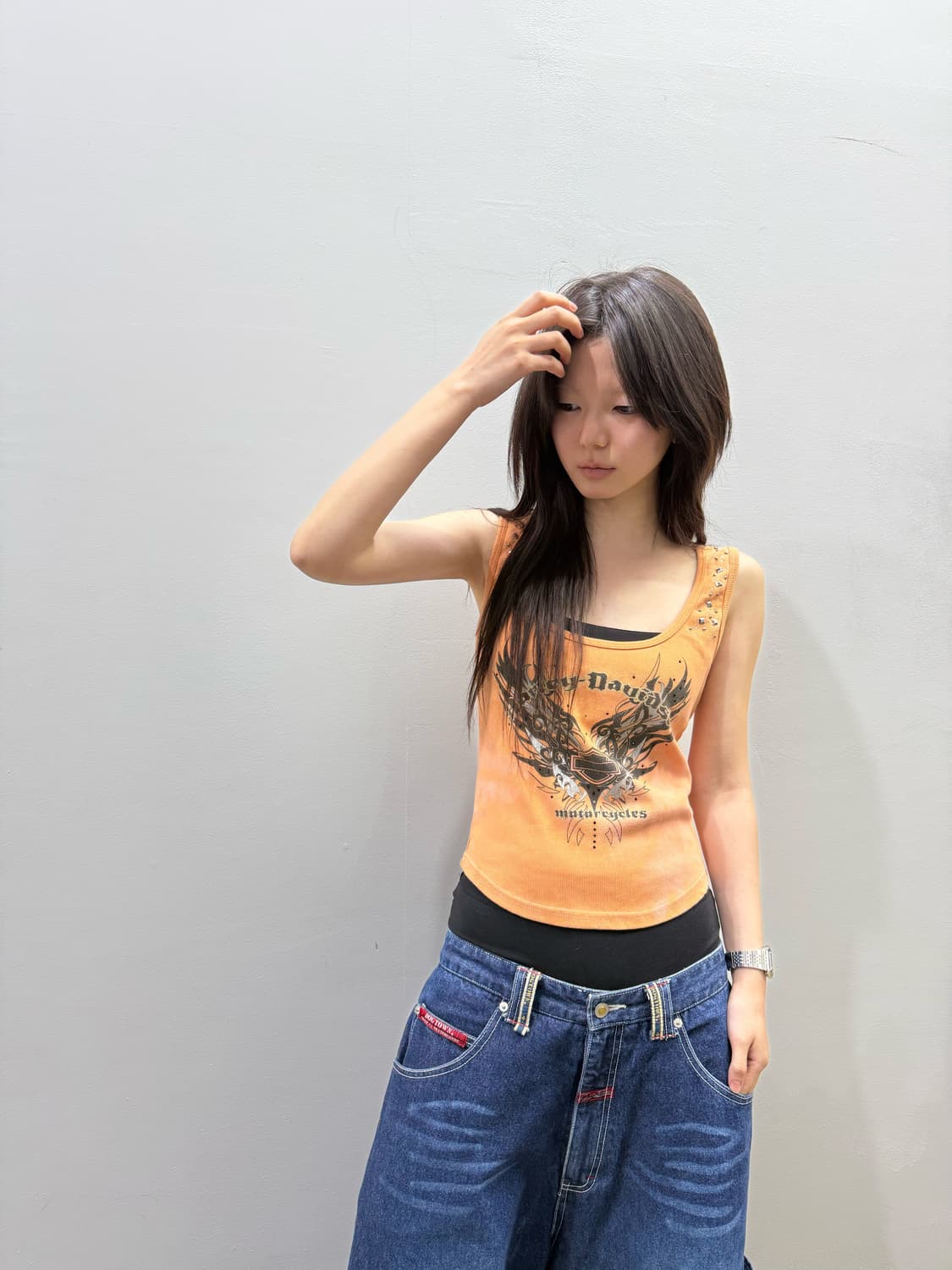 할리데이비슨 오렌지 코튼 슬리브리스 상품이미지6