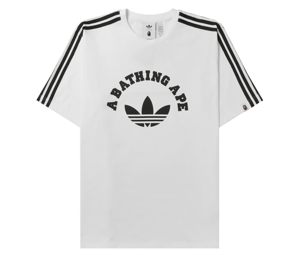 아디다스 x 베이프 티셔츠 화이트 - M 상품이미지1