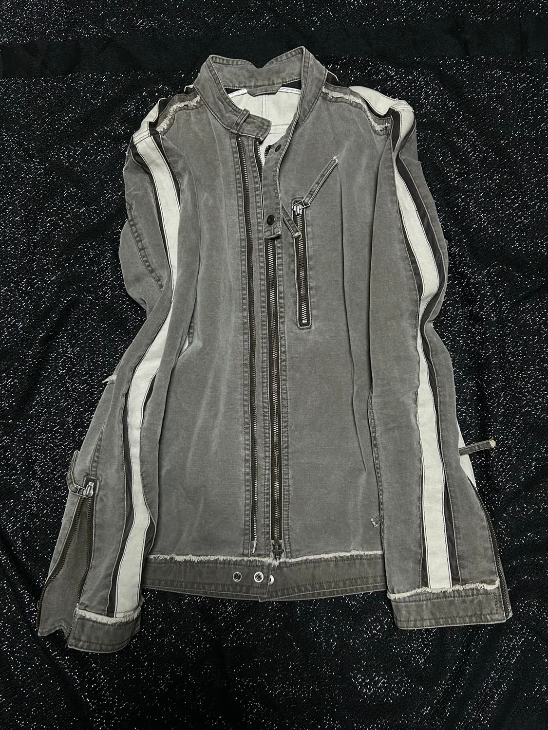 *rare* 2000s 니콜클럽 크로스 큐빅 v-kei 데님 자켓 상품이미지2