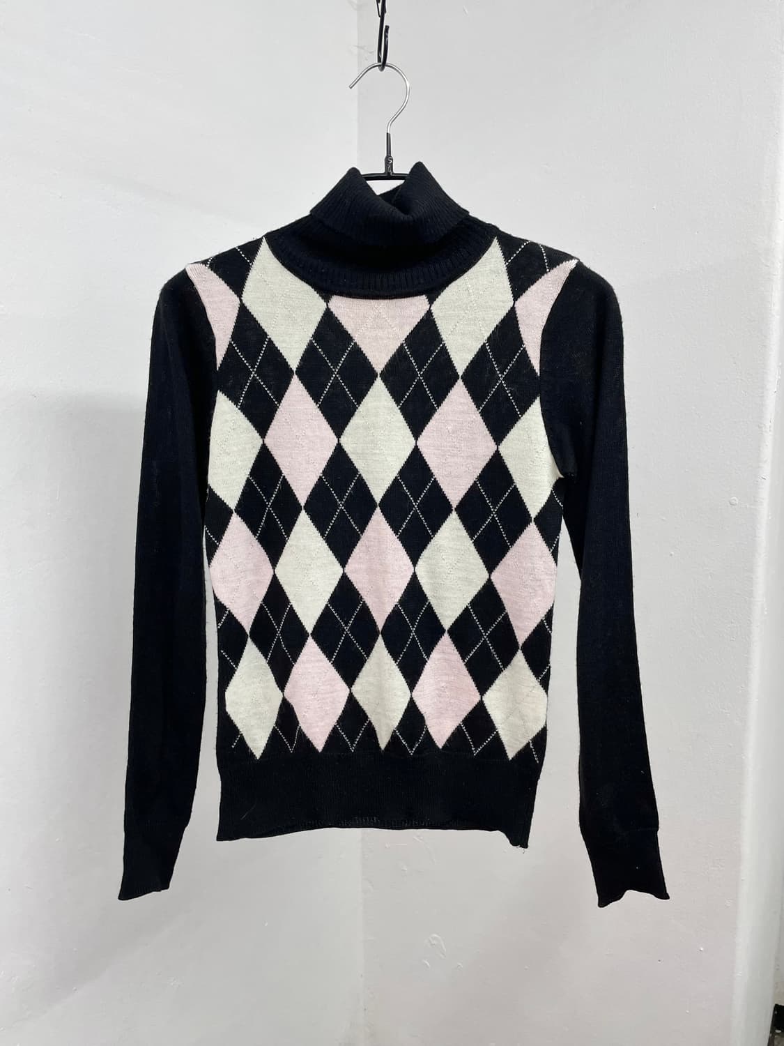 갸루 프레피 아가일 니트 상품이미지5