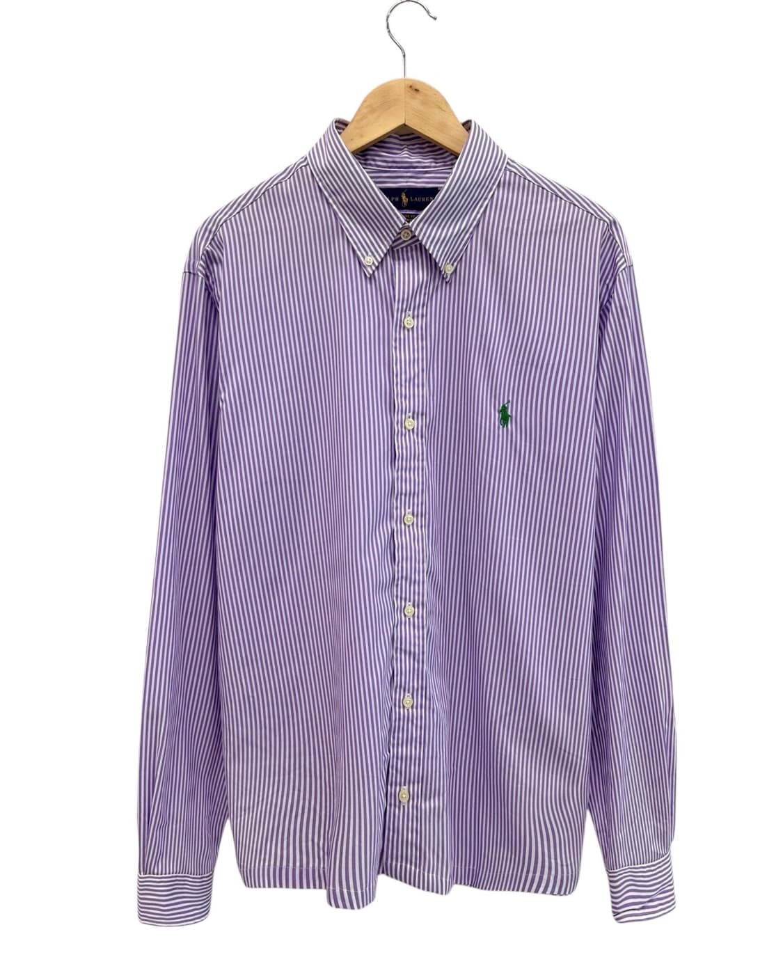 폴로 스트라이프 셔츠 퍼플&화이트 (XL~2XL)  상품이미지1