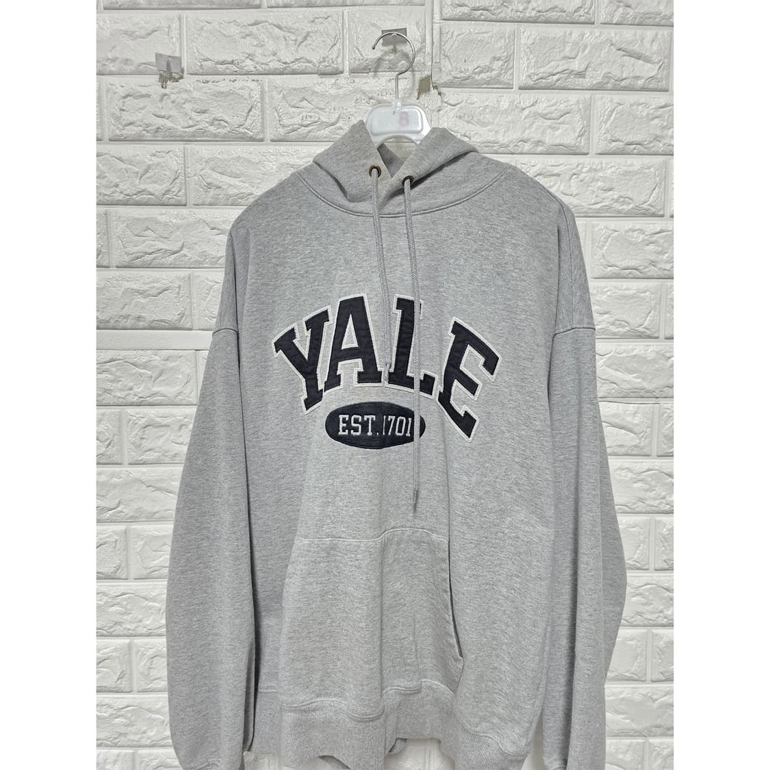 택포// 21s 예일 YALE 후드티 L 회색 상품이미지3