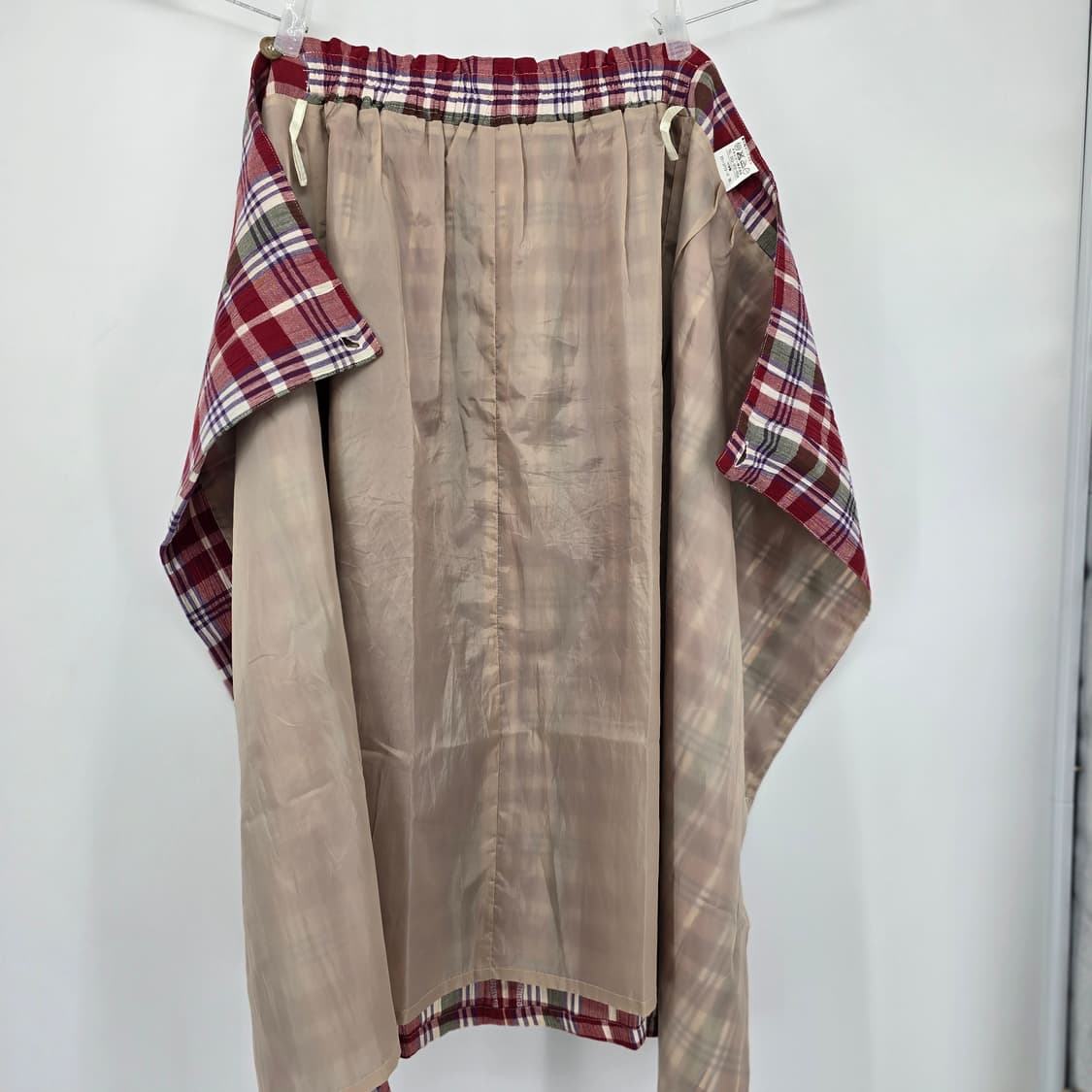 일본 빈티지 체크 랩 스커트 레드 빈티지 스타일 M 상품이미지7