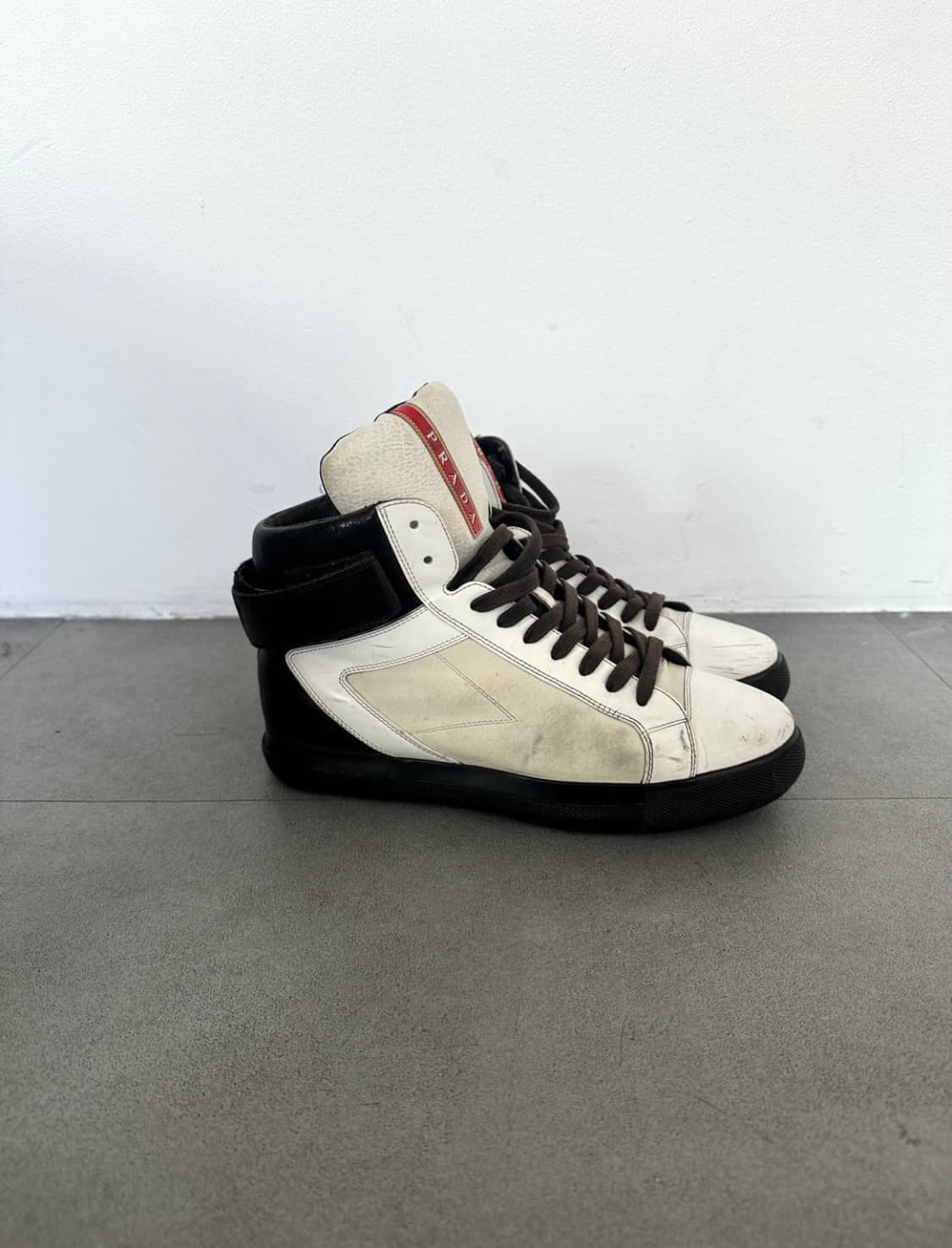 프라다 스포츠 아이보리 히든웨지 하이탑 상품이미지3