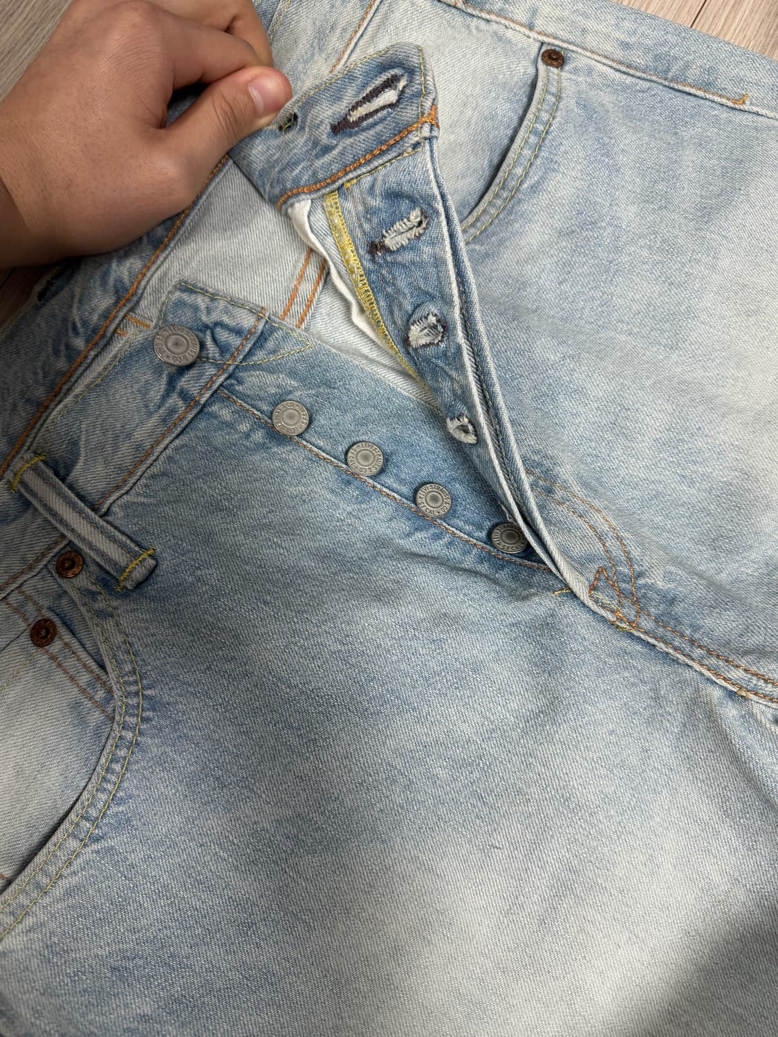 리바이스 501 wahsed denim 상품이미지3