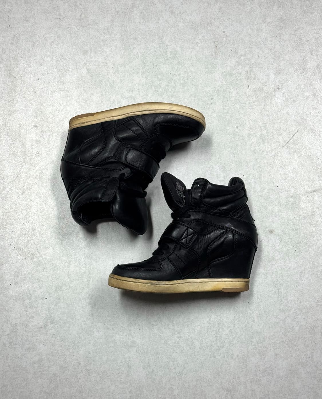 ASH 보위 웨지힐 하이탑 스니커즈 블랙 상품이미지1