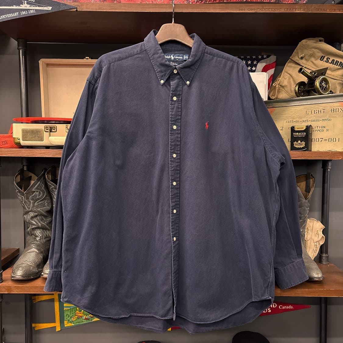 90s 폴로 랄프로렌 블레어핏 소프트 몰스킨 버튼다운 셔츠 N1097 상품이미지1