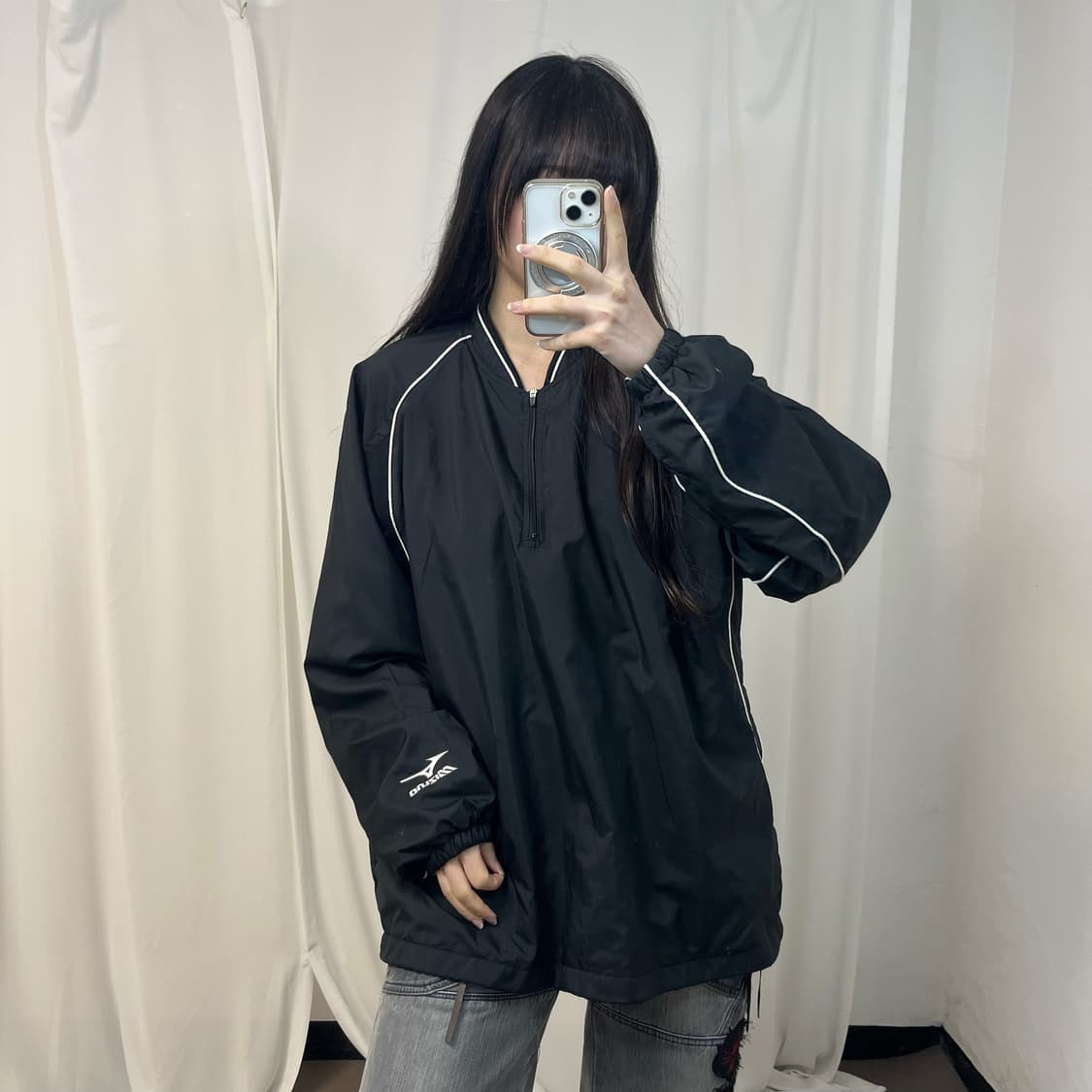 Mizuno half-zip warm-up 상품이미지1