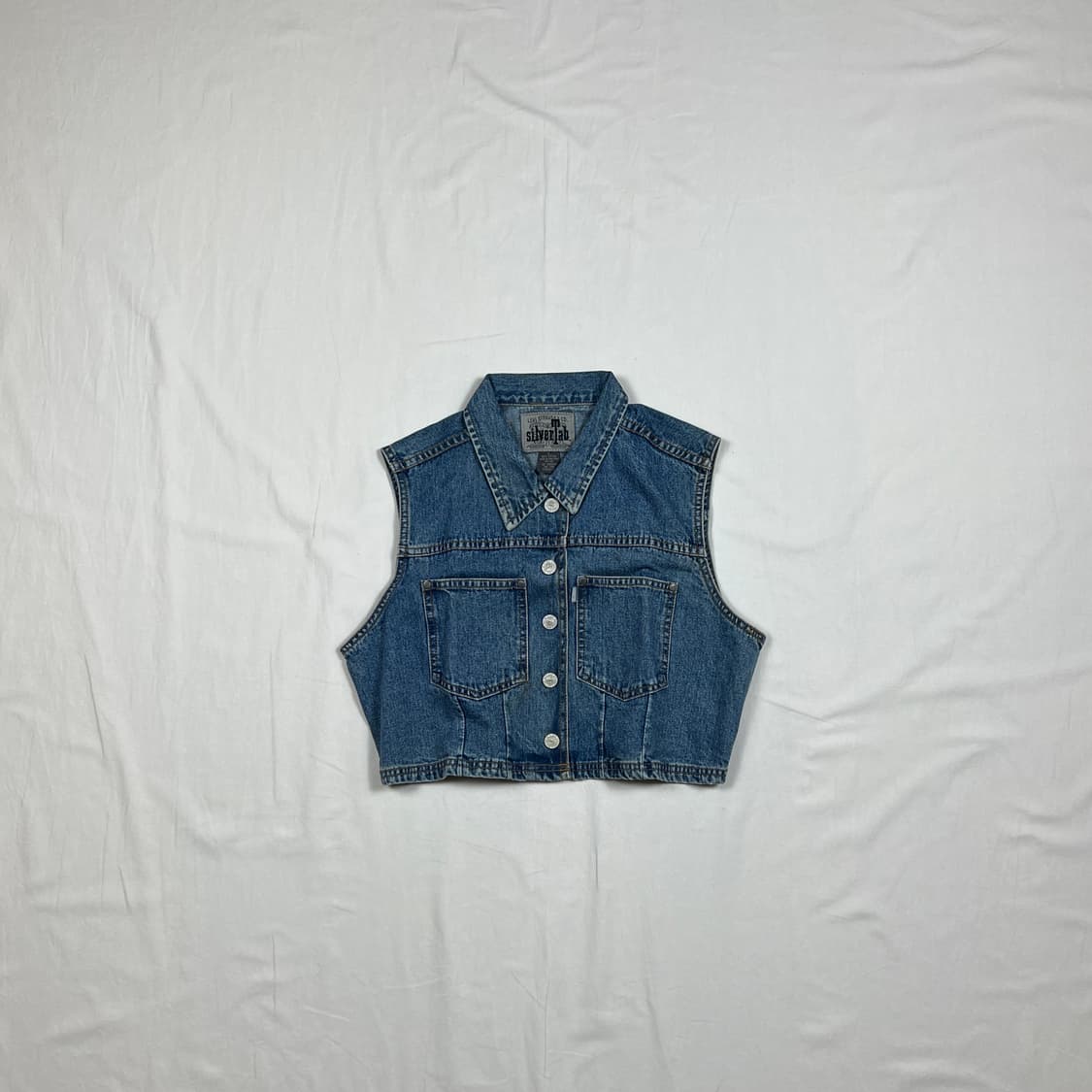 90‘s 리바이스 levis 실버탭 청데님 조끼 베스트 상품이미지1