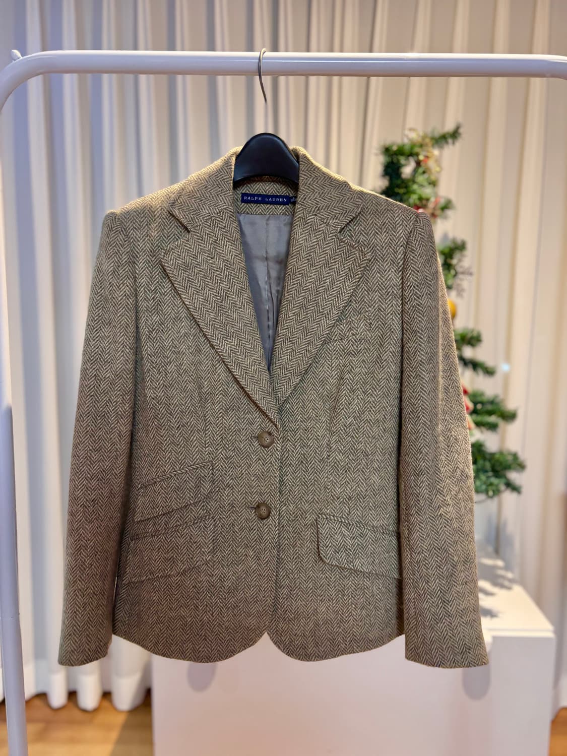 랄프로렌 헤링본 울 알파카 자켓 (엘보패치) 판매 상품이미지1