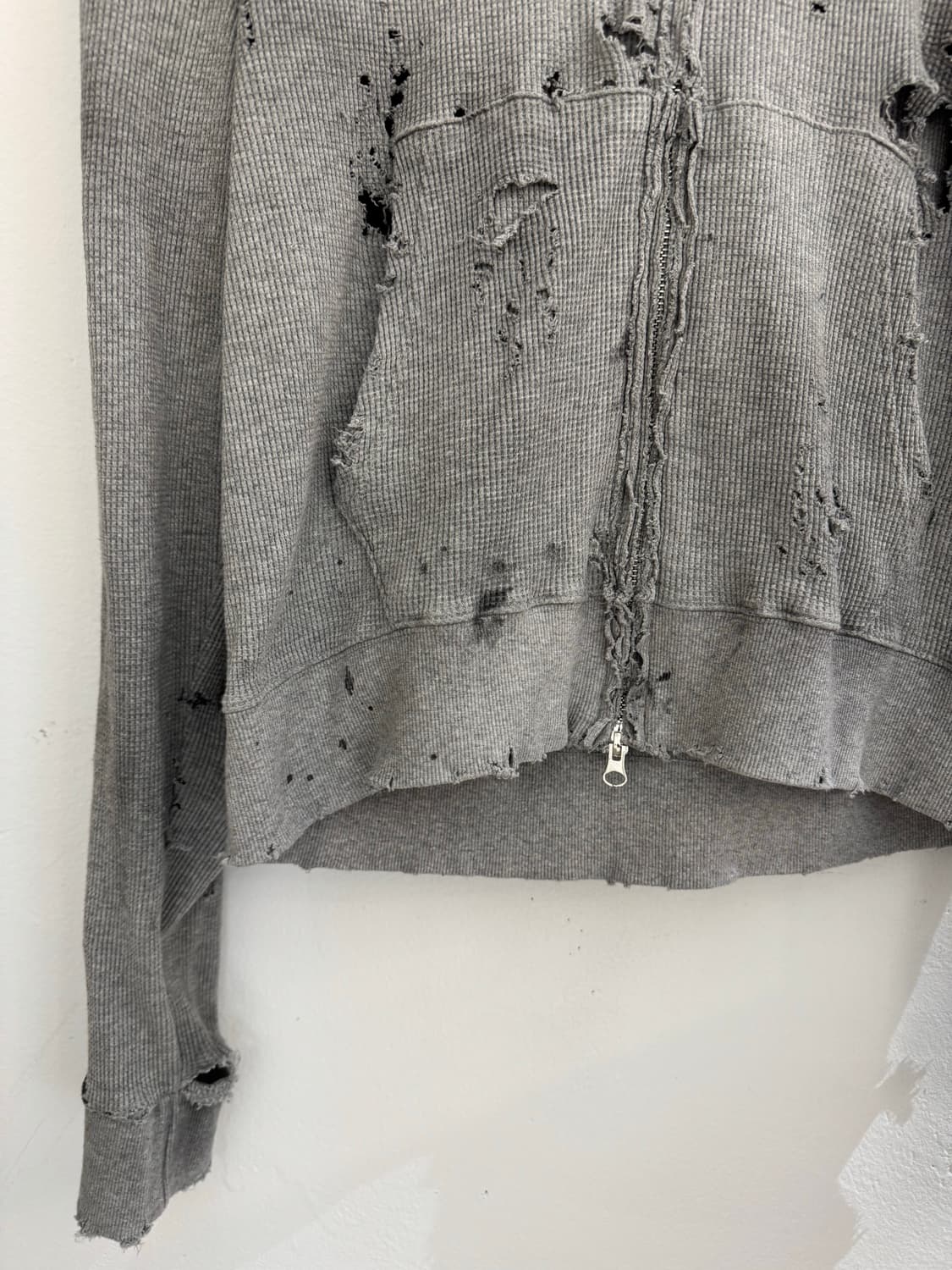 빈티지 커스텀 와플 후드집업 상품이미지4