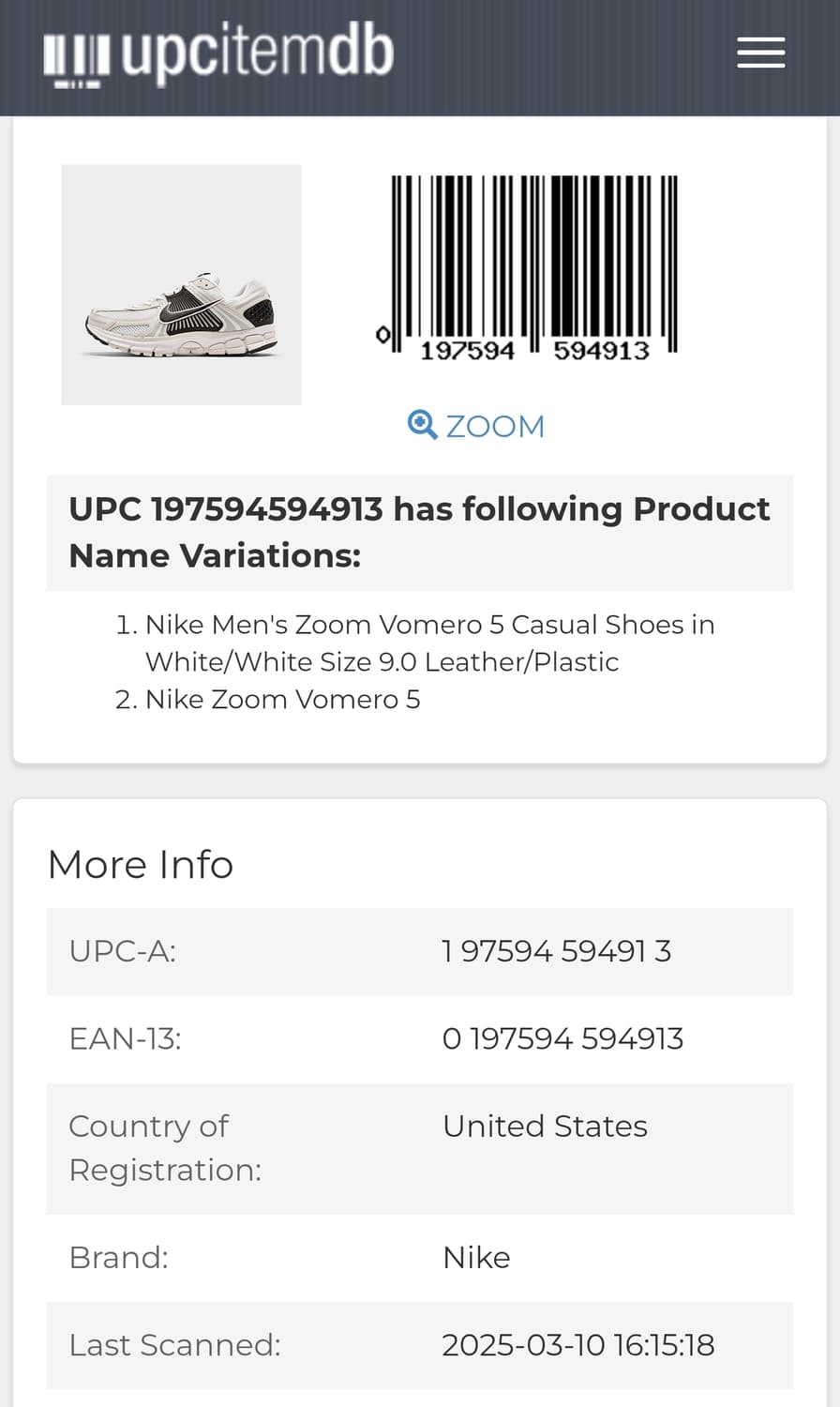 나이키 보메로 5 화이트 플레티넘 틴트 상품이미지9