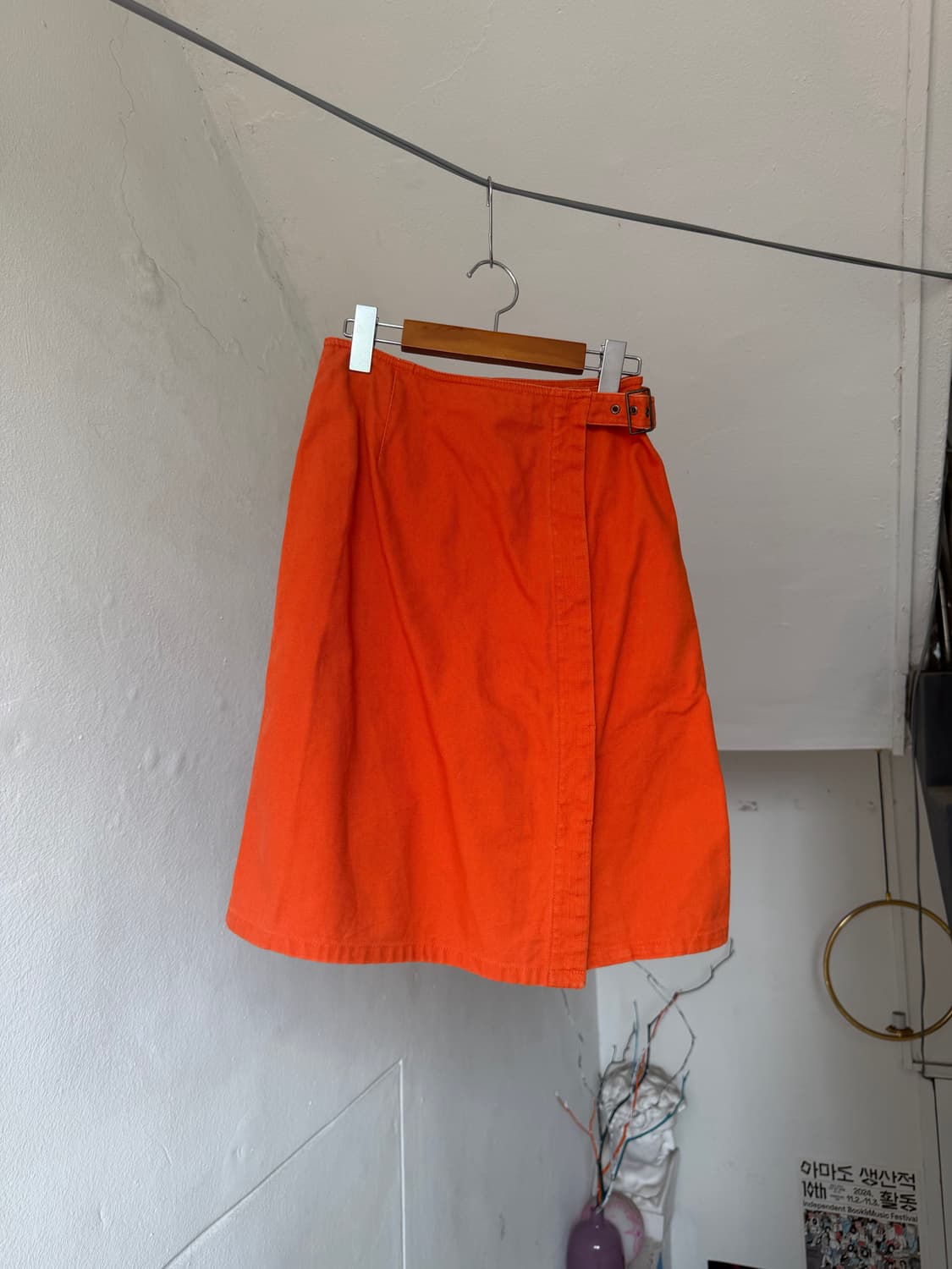 미셸클라인 오렌지 버클 포인트 스커트 상품이미지1