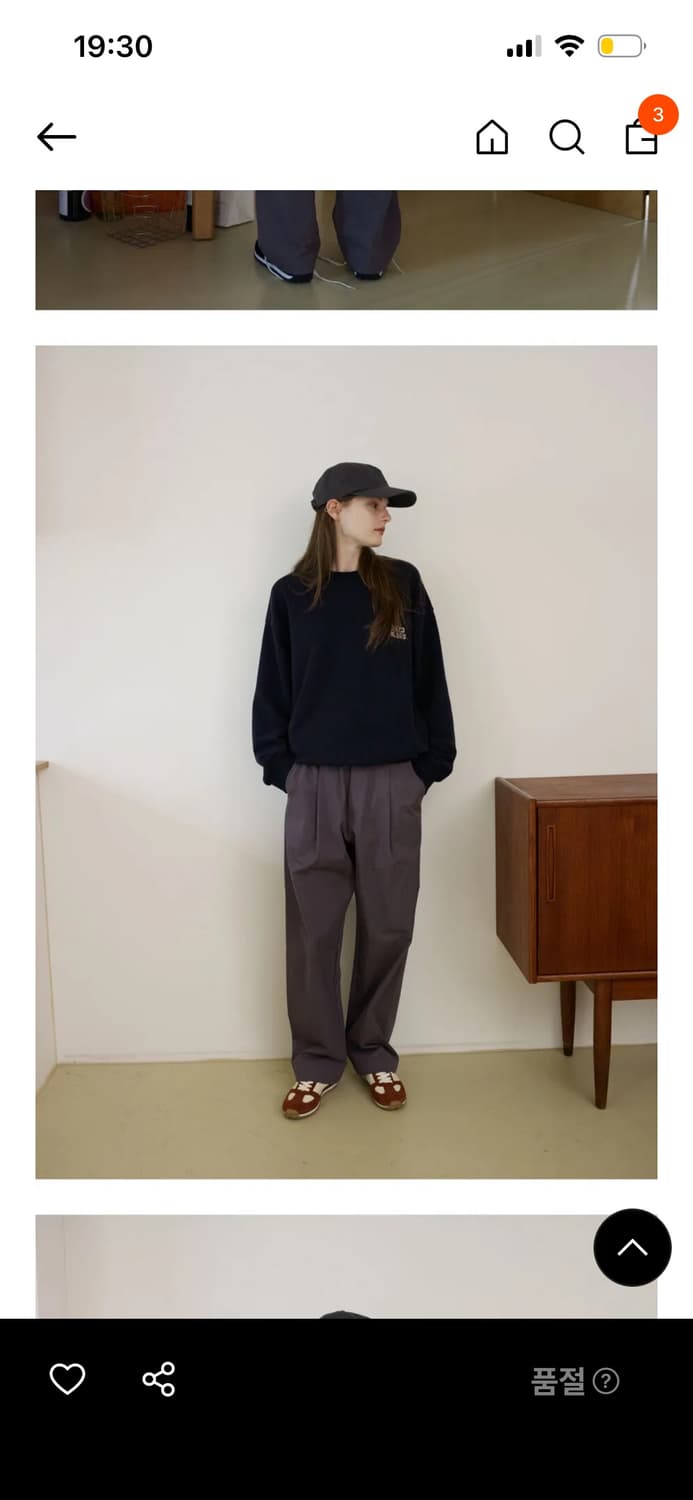 [엔조블루스] 와이드 핀턱 밴딩 팬츠 (Purple Grey) 상품이미지2