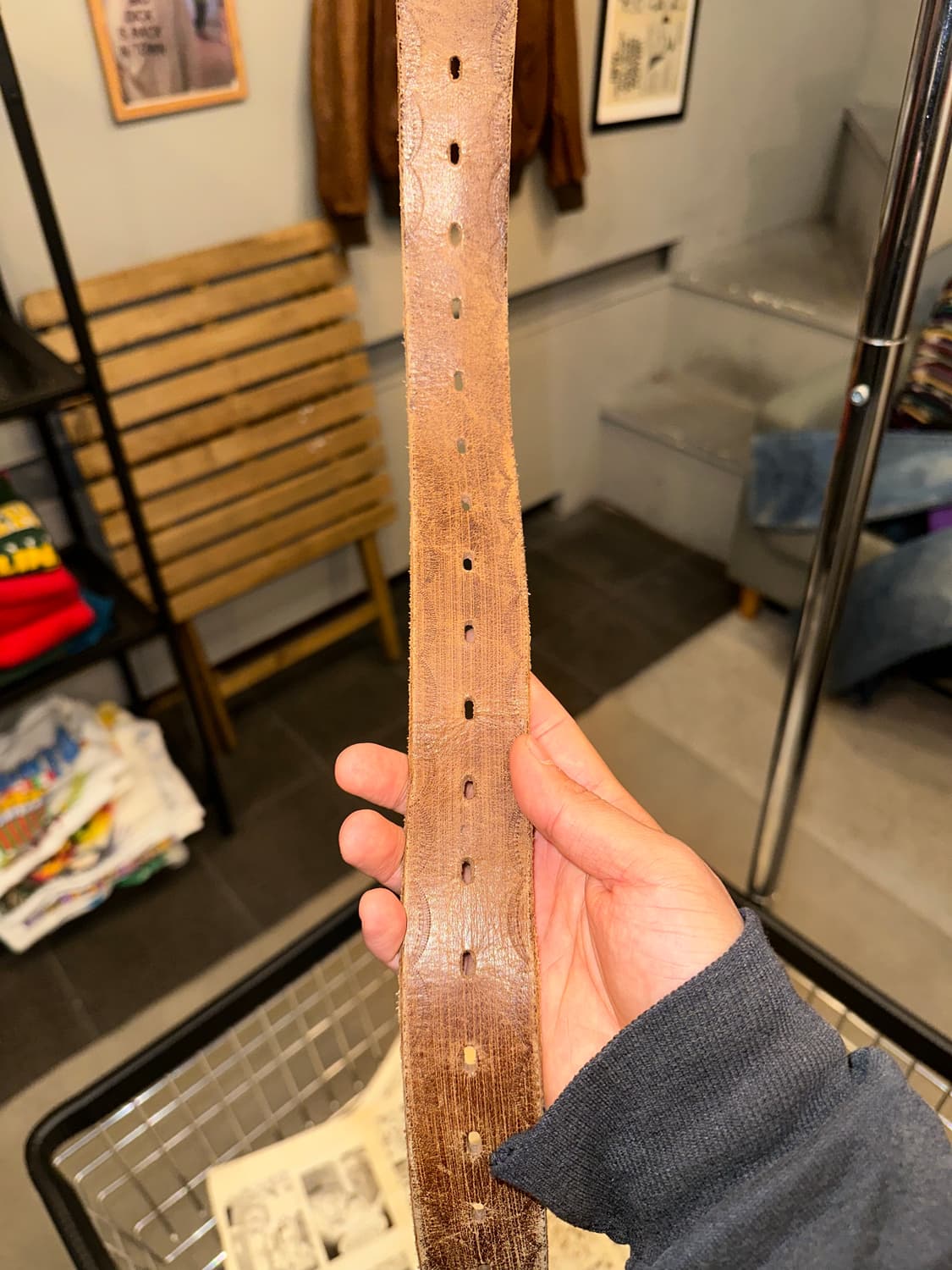 Real leather ethic pattern detail belt 상품이미지6