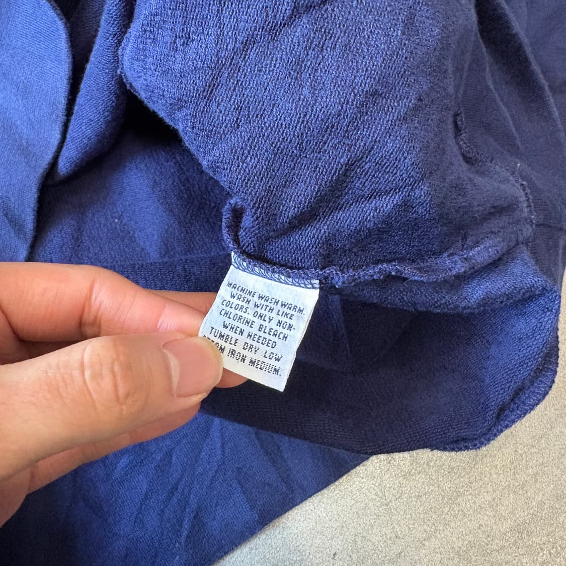 폴로 정품 네이비 피마 코튼 반집업 니트 상품이미지9