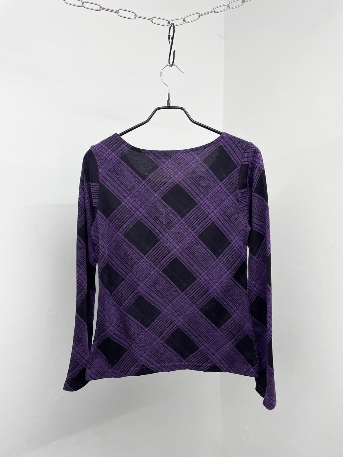 고딕 펑크 체크 프릴 탑 상품이미지7