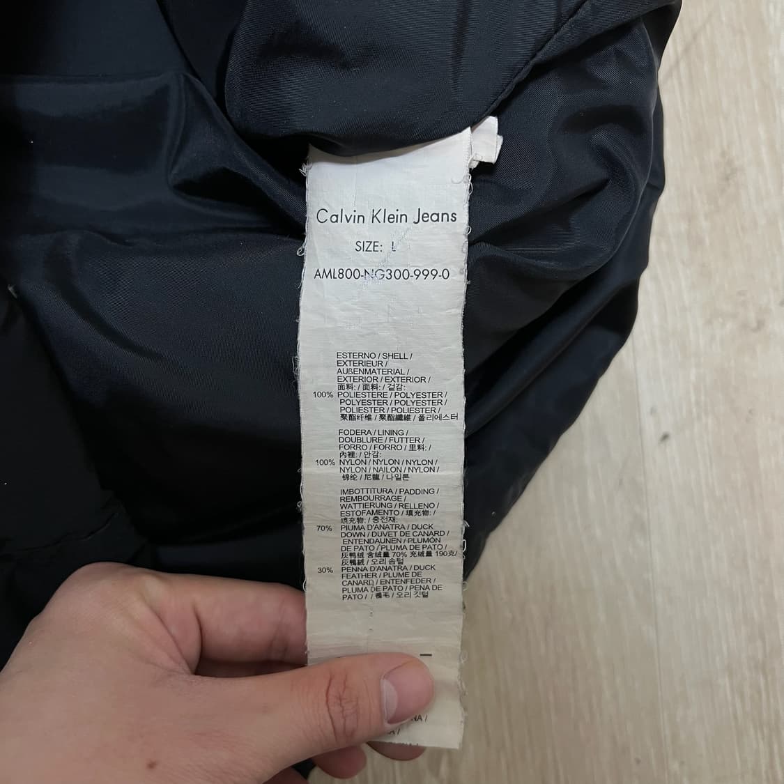 캘빈클라인 남성 덕다운 패딩 L/100  상품이미지6