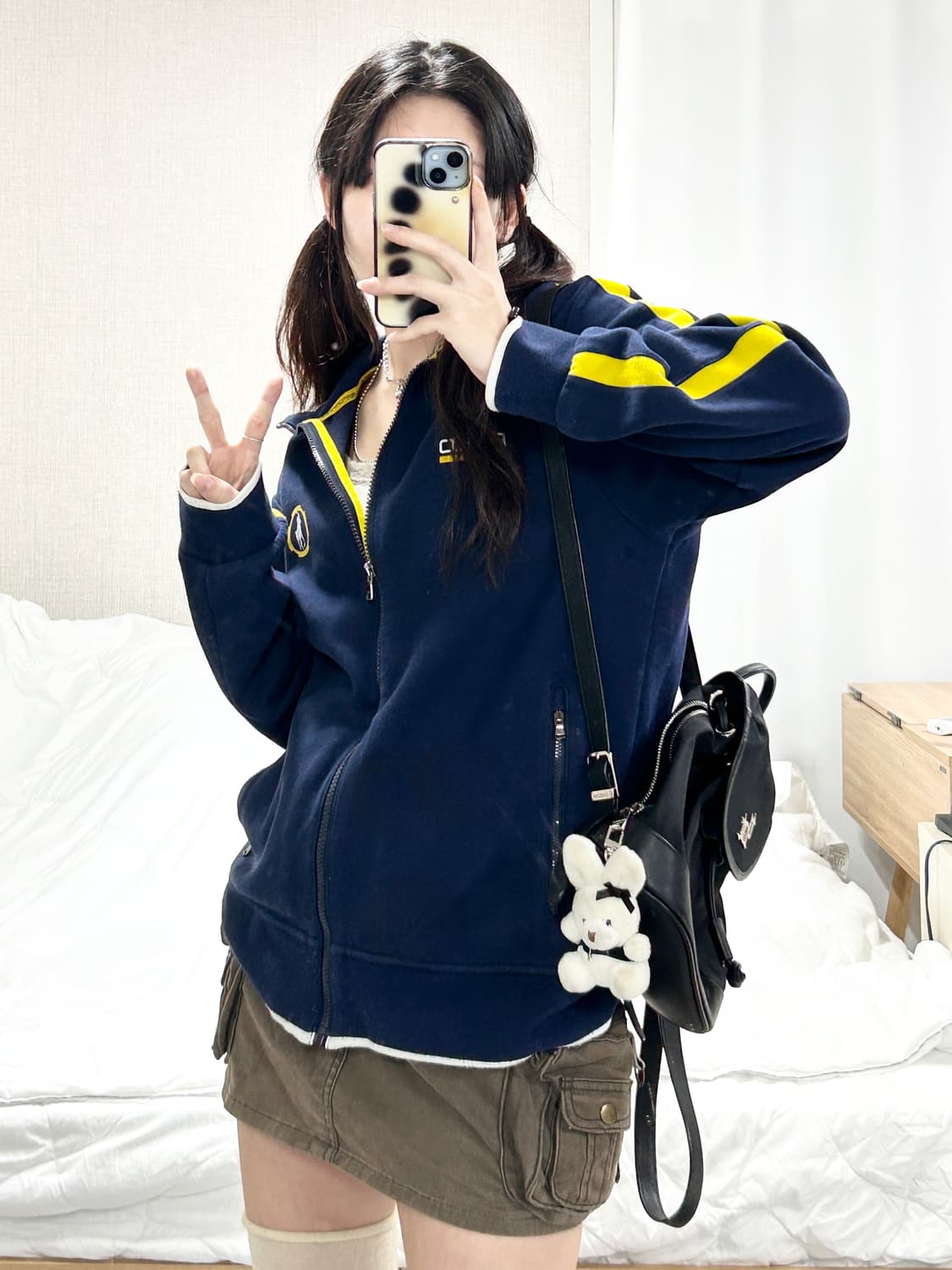 폴로 네이비 사이드라인 코튼집업 상품이미지3