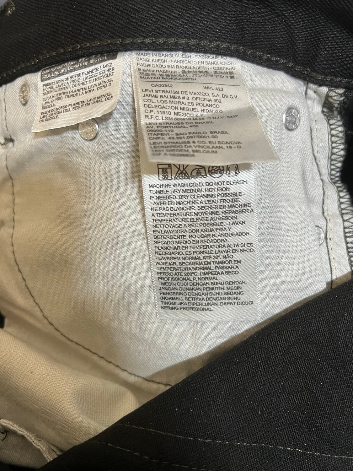 리바이스 505 블랙진 상품이미지5