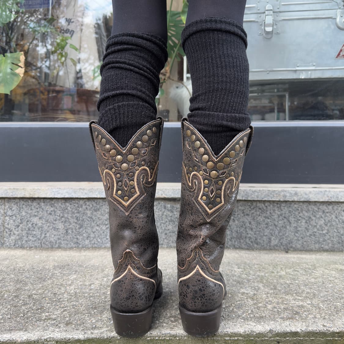 00s 로킨 가죽 스터드 웨스턴 부츠 상품이미지8