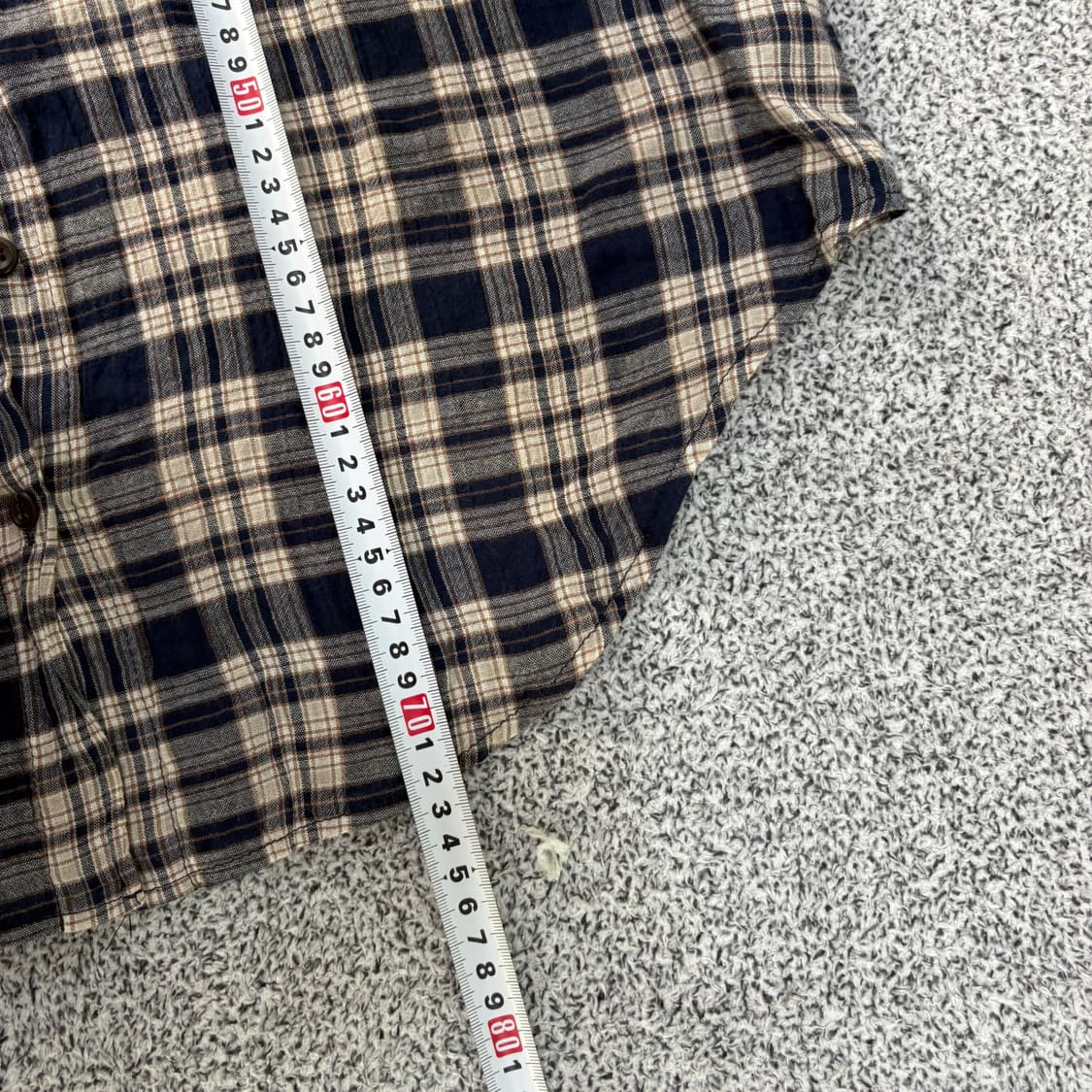 실측확인 KNOCK 체크 셔츠 남방 0310J 상품이미지7