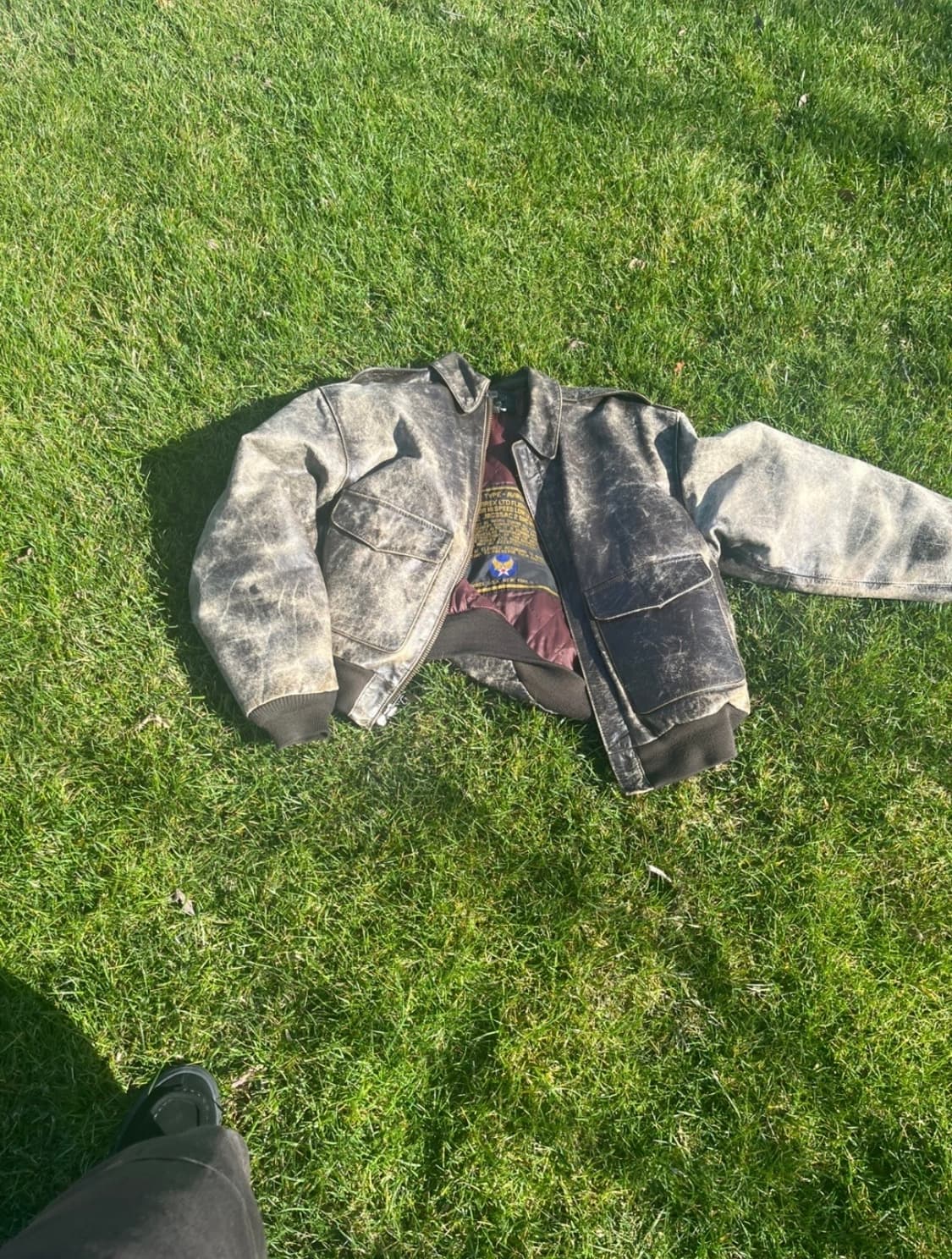 아비렉스 (Avirex) 브라운 가죽자켓  상품이미지1