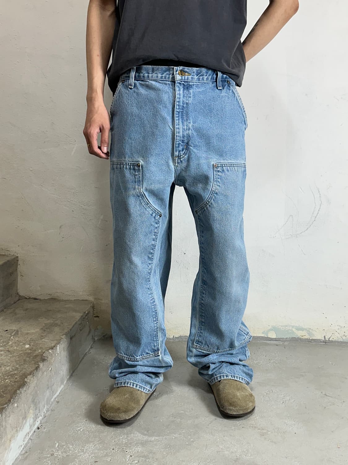 OG 칼하트 데님 더블니 칼하트 워크팬츠 썩블니 상품이미지3