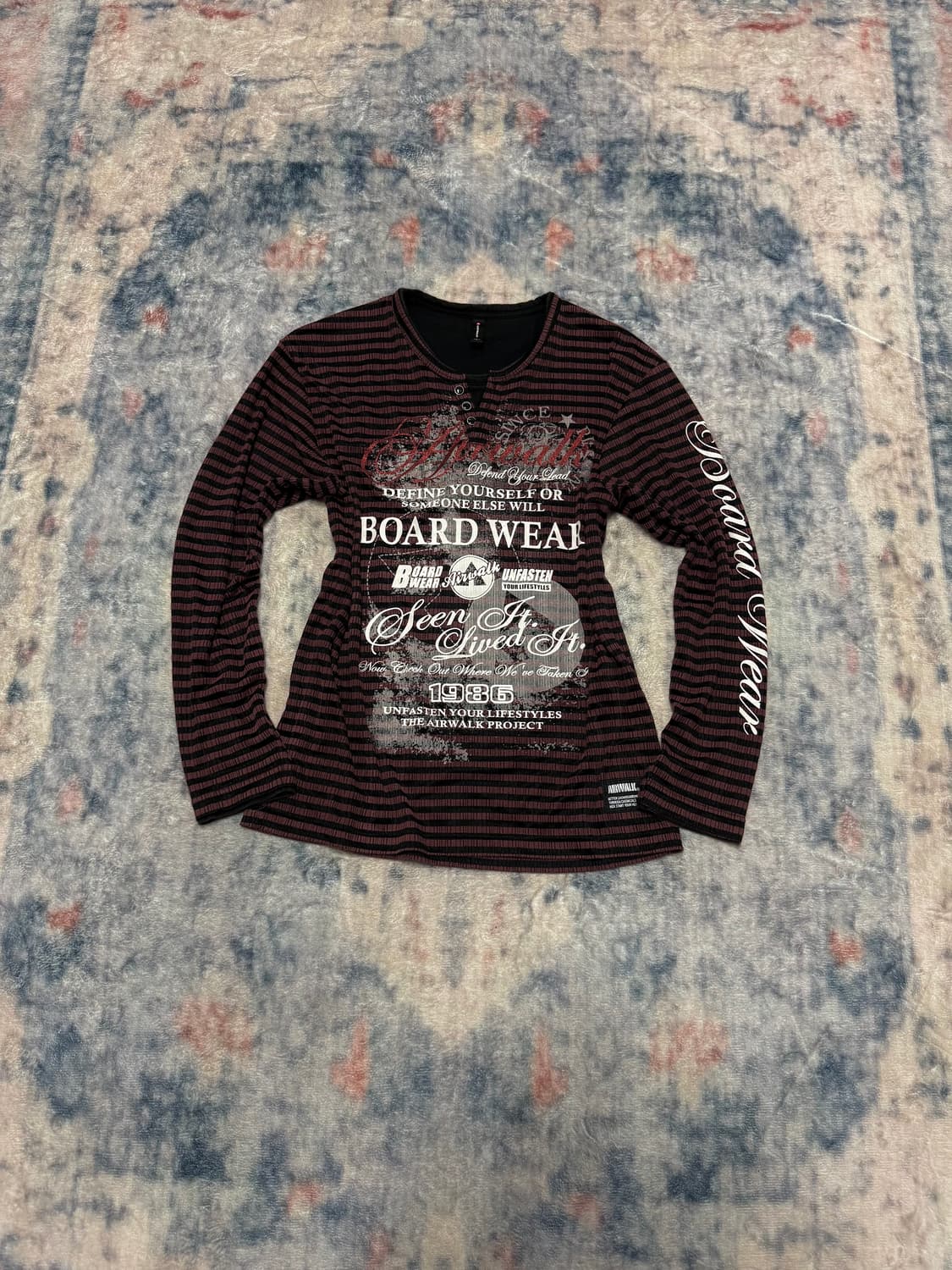 Airwalk 00s stripe lettering cut sew 상품이미지1