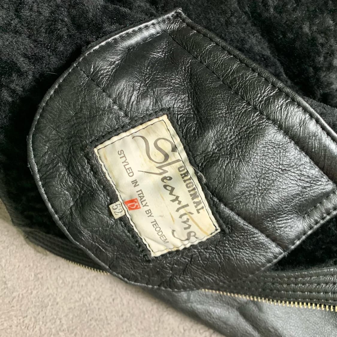 [XL] 빈티지 검정 무스탕 가죽 자켓 상품이미지6