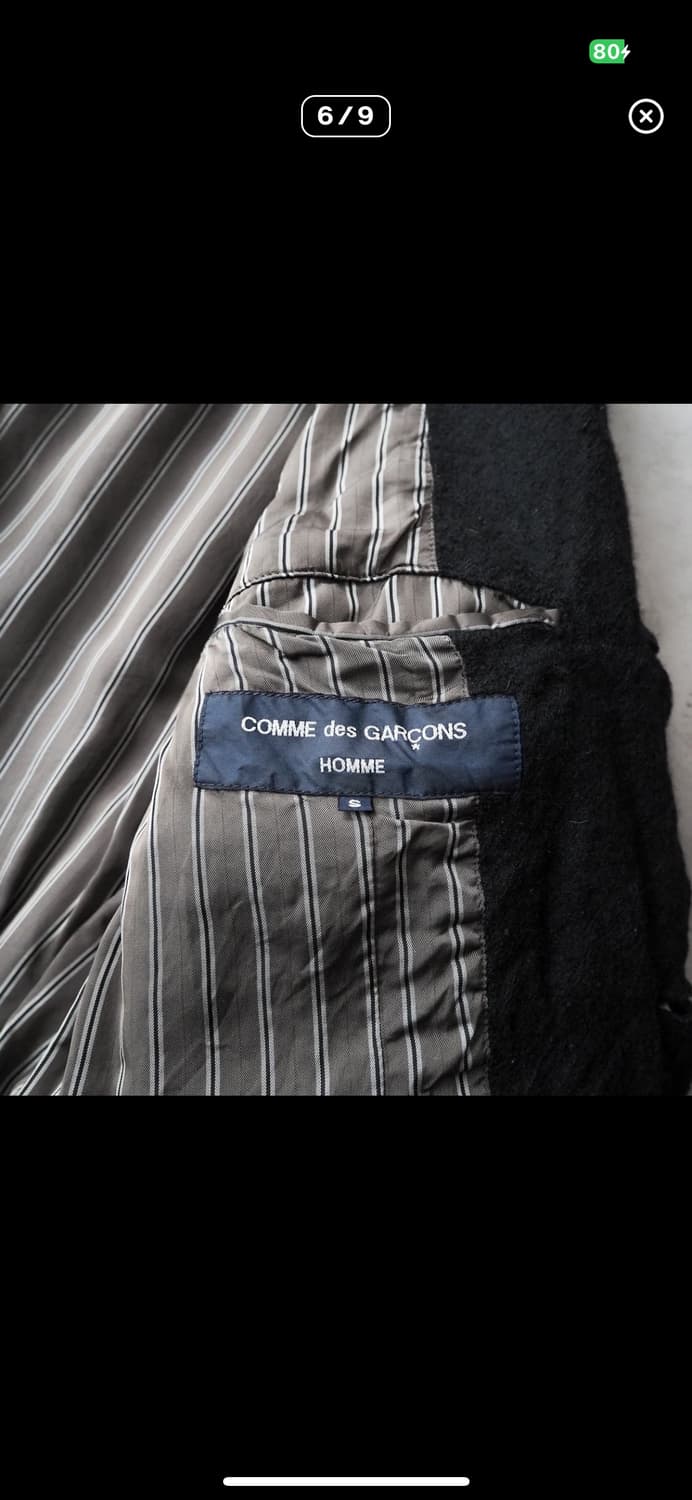 꼼데가르송 울 축융 지퍼 자켓 상품이미지2