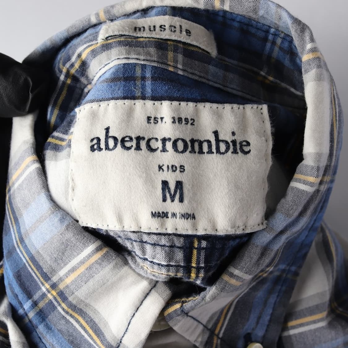아베크롬비 키즈 클래식 체크 버튼다운 셔츠 M 상품이미지5