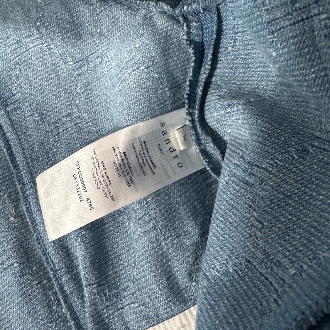 산드로 반팔점프수트 여성 36 사이즈  상품이미지6