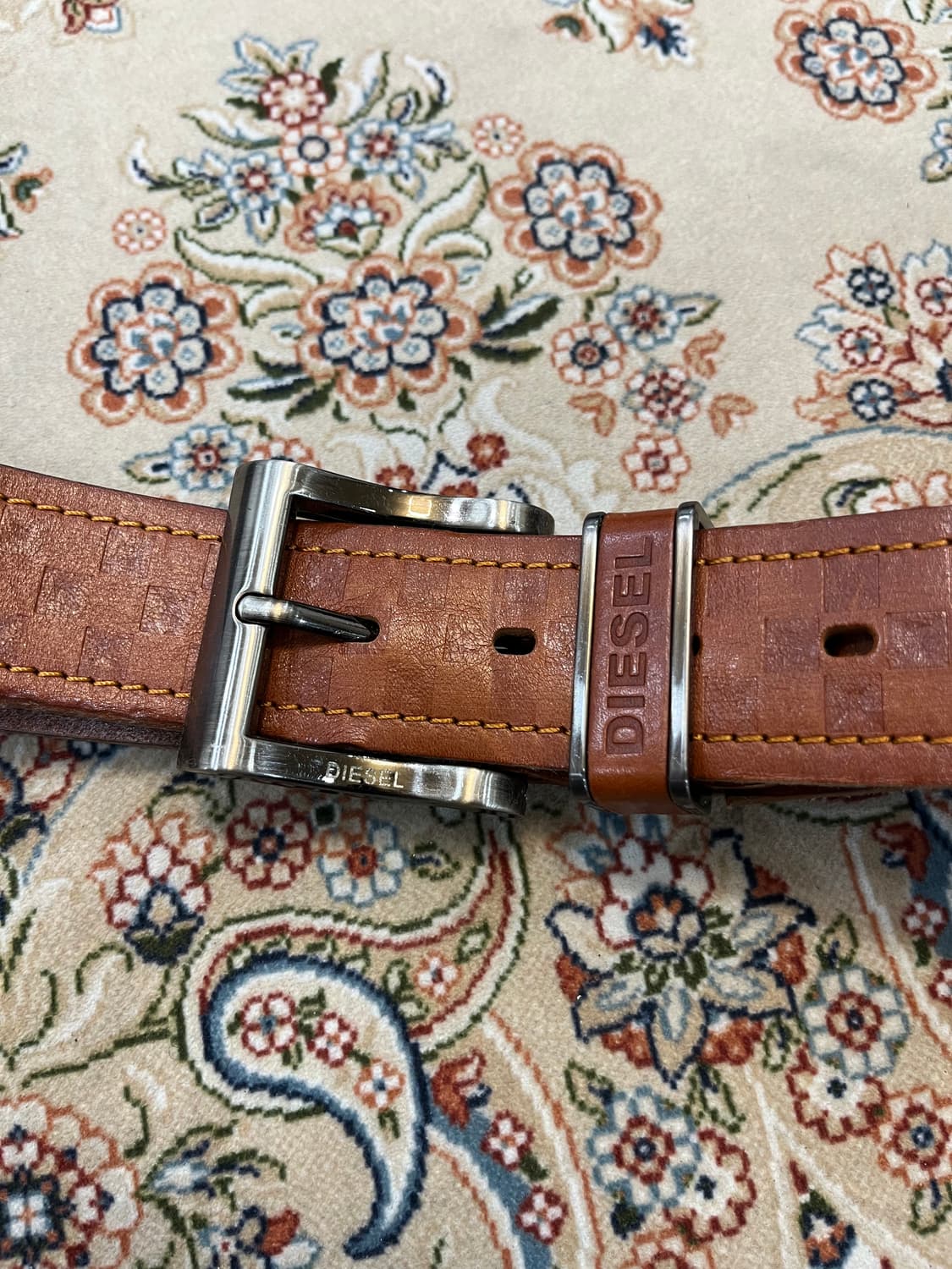 디젤 체크 패턴 벨트 상품이미지2