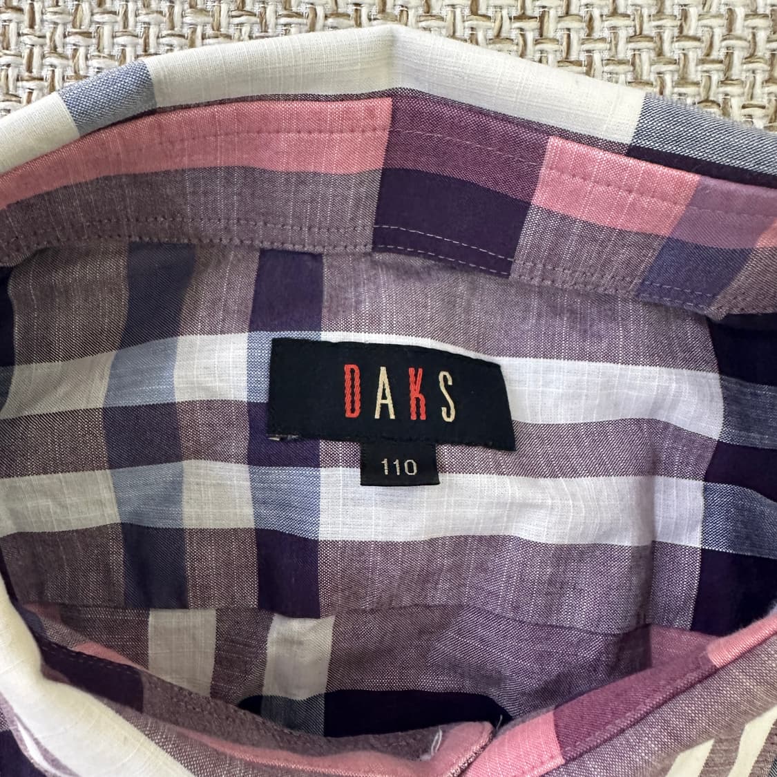 110 닥스 체크 남성 반팔 셔트 0417D 상품이미지2