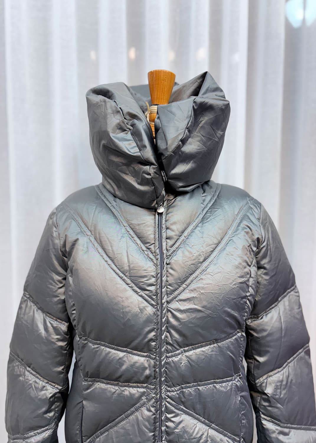 트루사디 그레이 투웨이 지퍼 패딩 상품이미지3