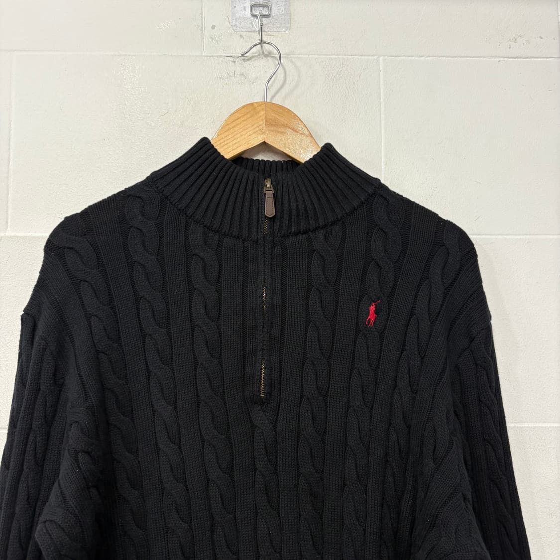 폴로랄프로렌 반집업 꽈배기 니트 상품이미지2